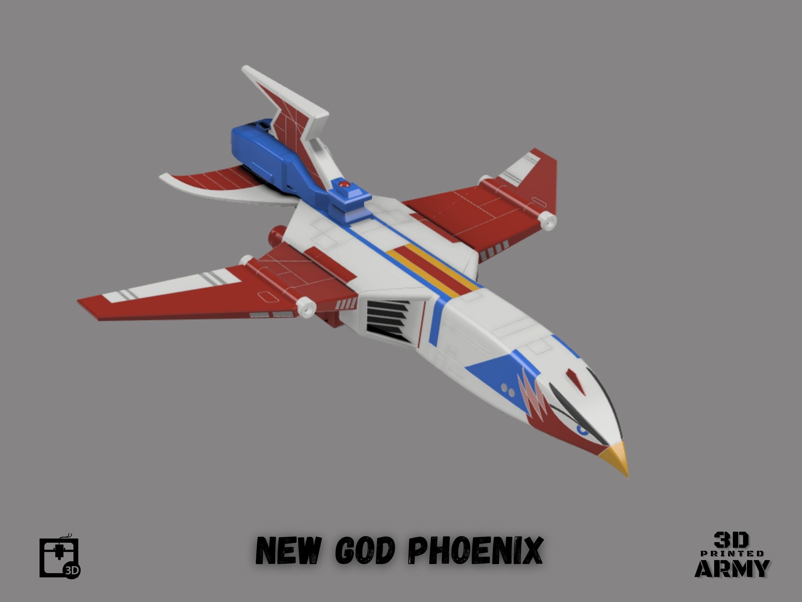 Gatchaman New  GOD PHOENIX starship - 3D printing model - STL  3D print model_2