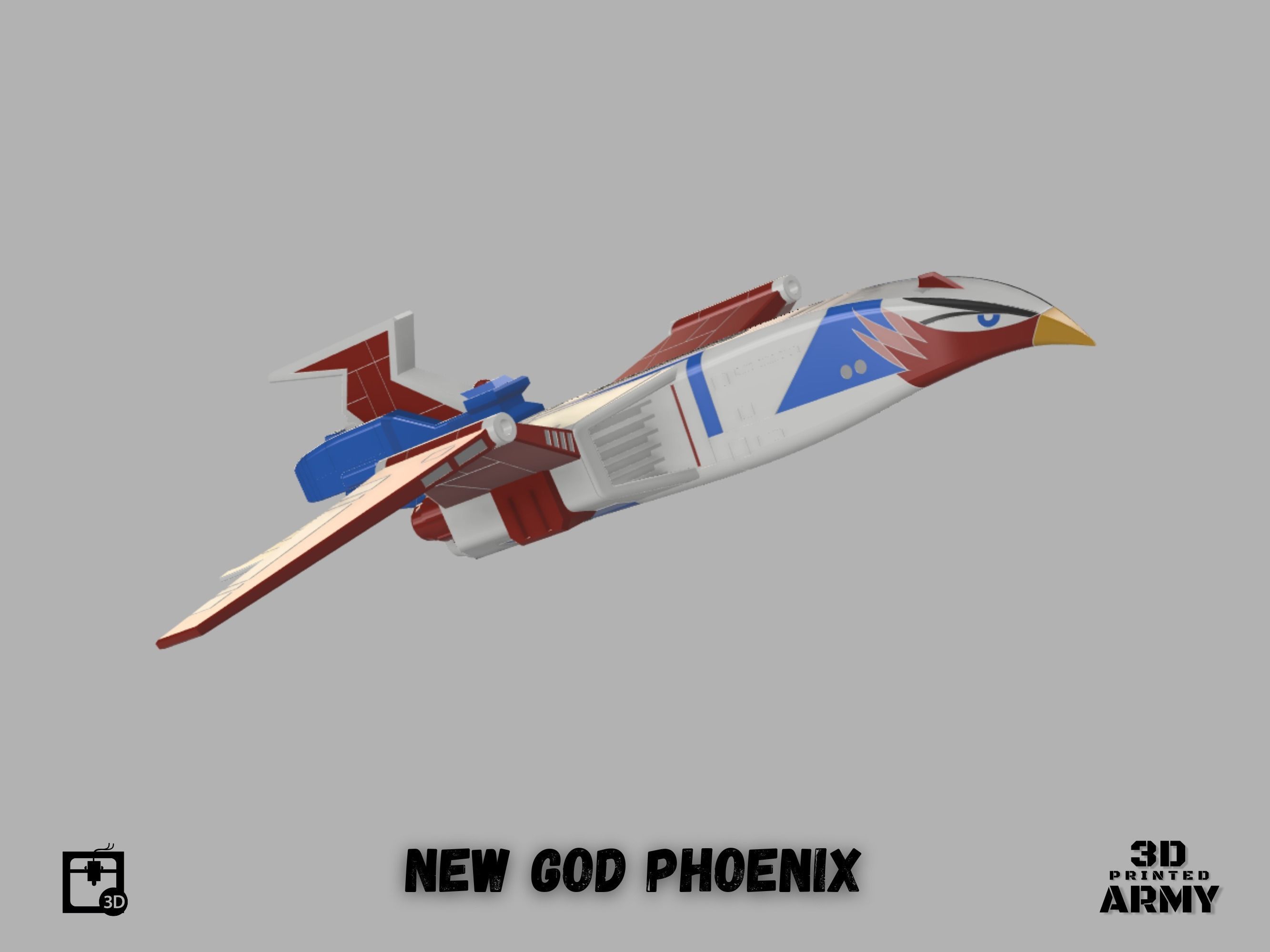 Gatchaman New  GOD PHOENIX starship - 3D printing model - STL  3D print model_14