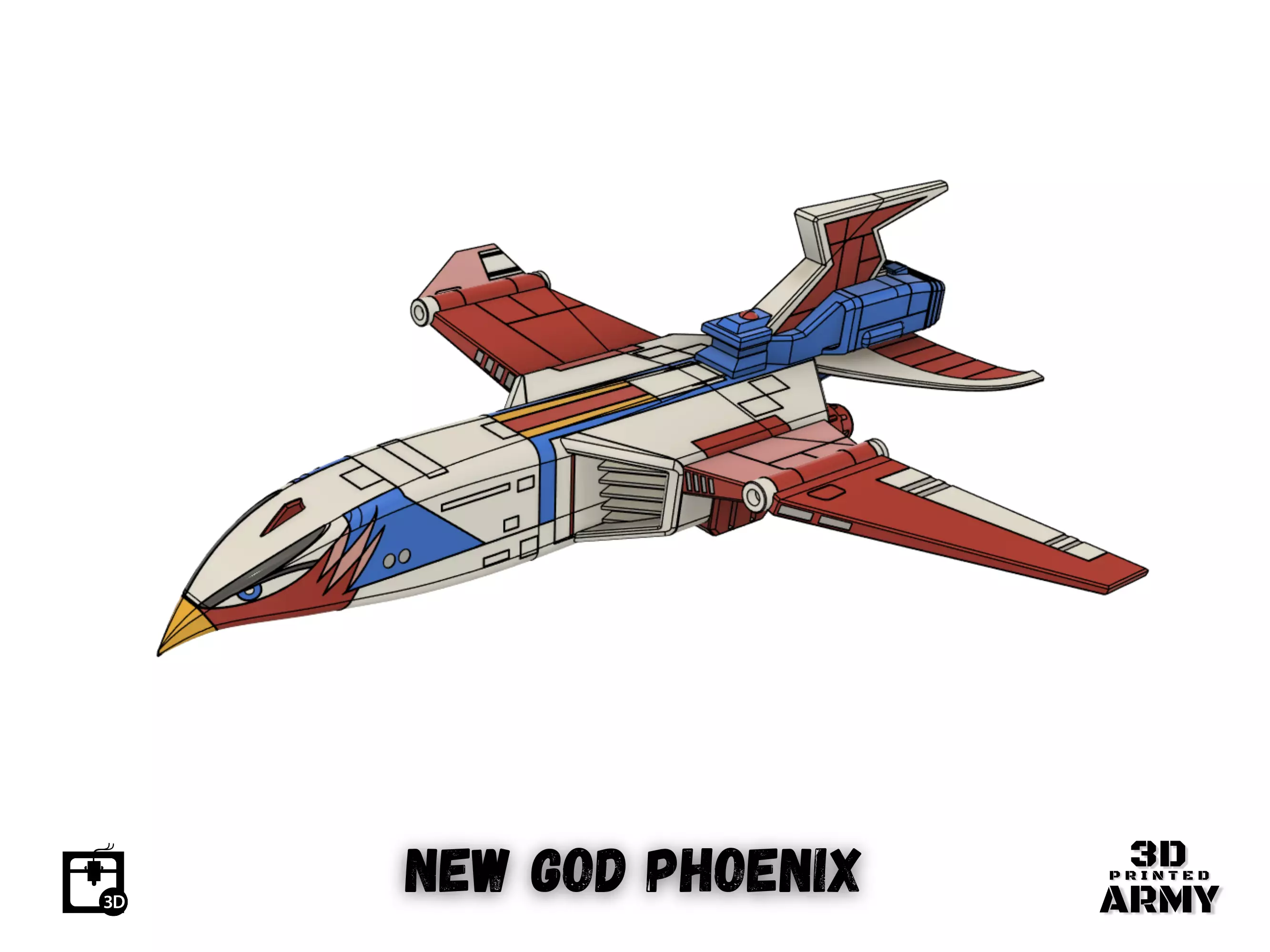 Gatchaman New  GOD PHOENIX starship - 3D printing model - STL  3D print model_0