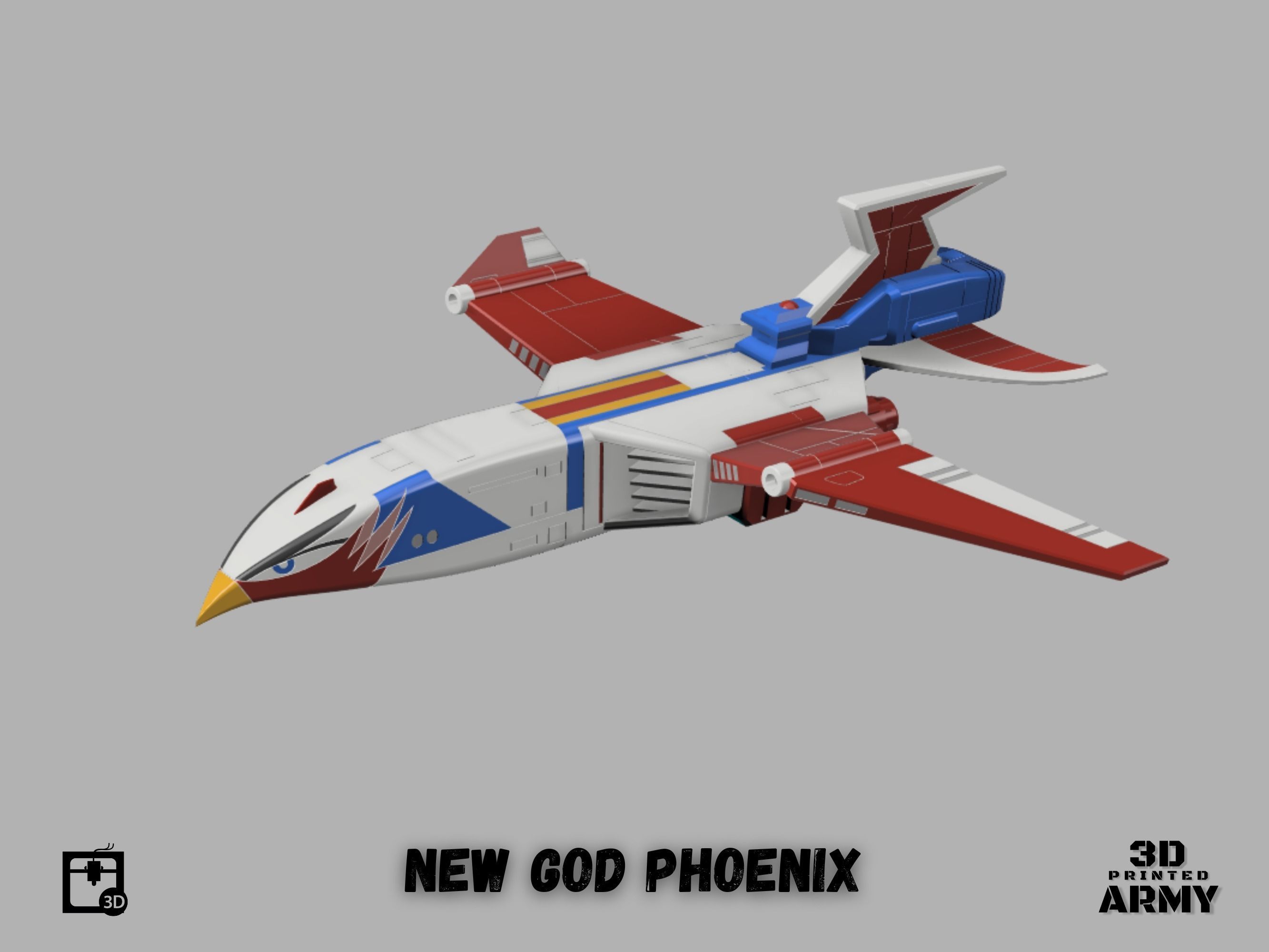 Gatchaman New  GOD PHOENIX starship - 3D printing model - STL  3D print model_9