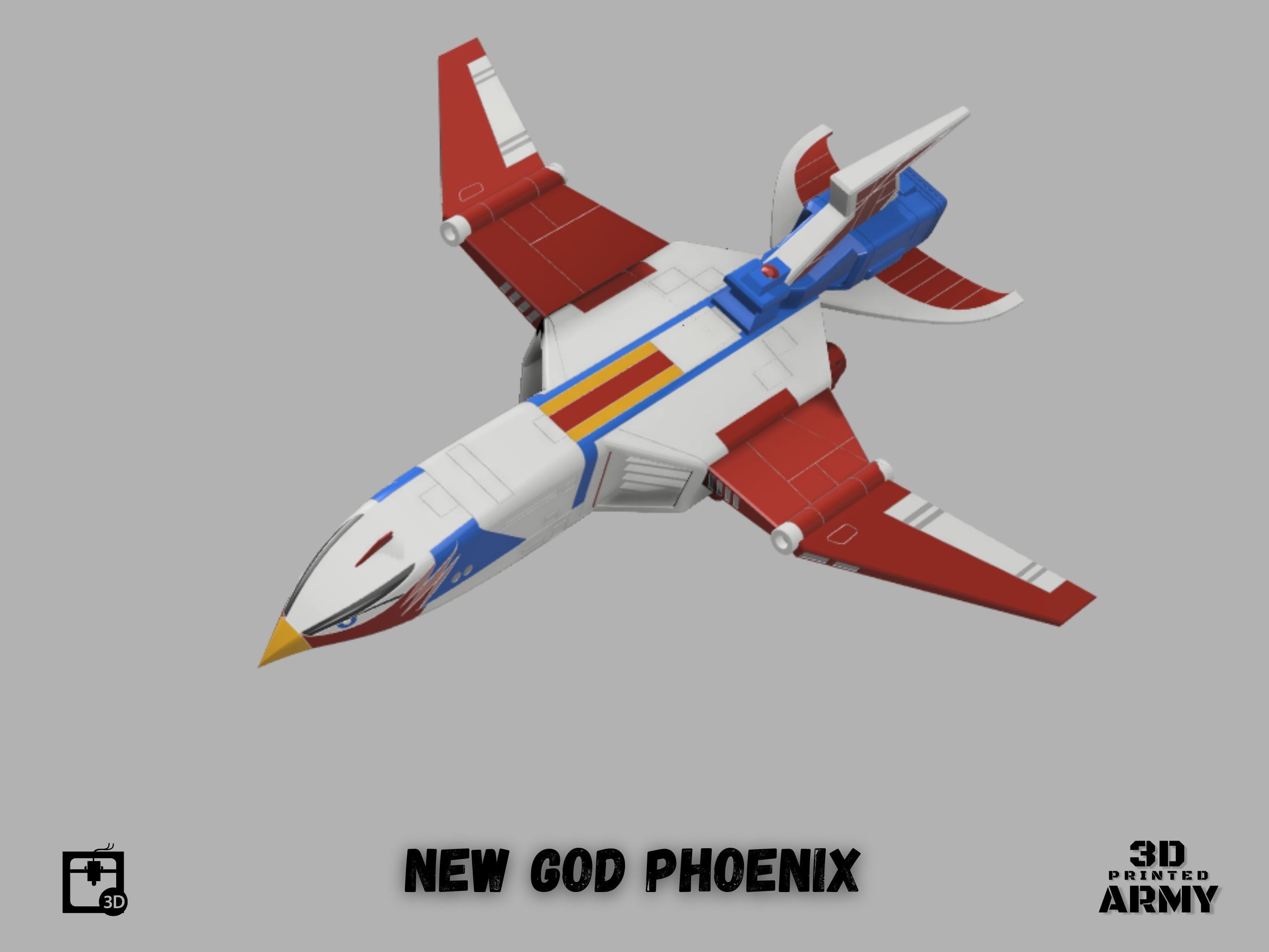 Gatchaman New  GOD PHOENIX starship - 3D printing model - STL  3D print model_8