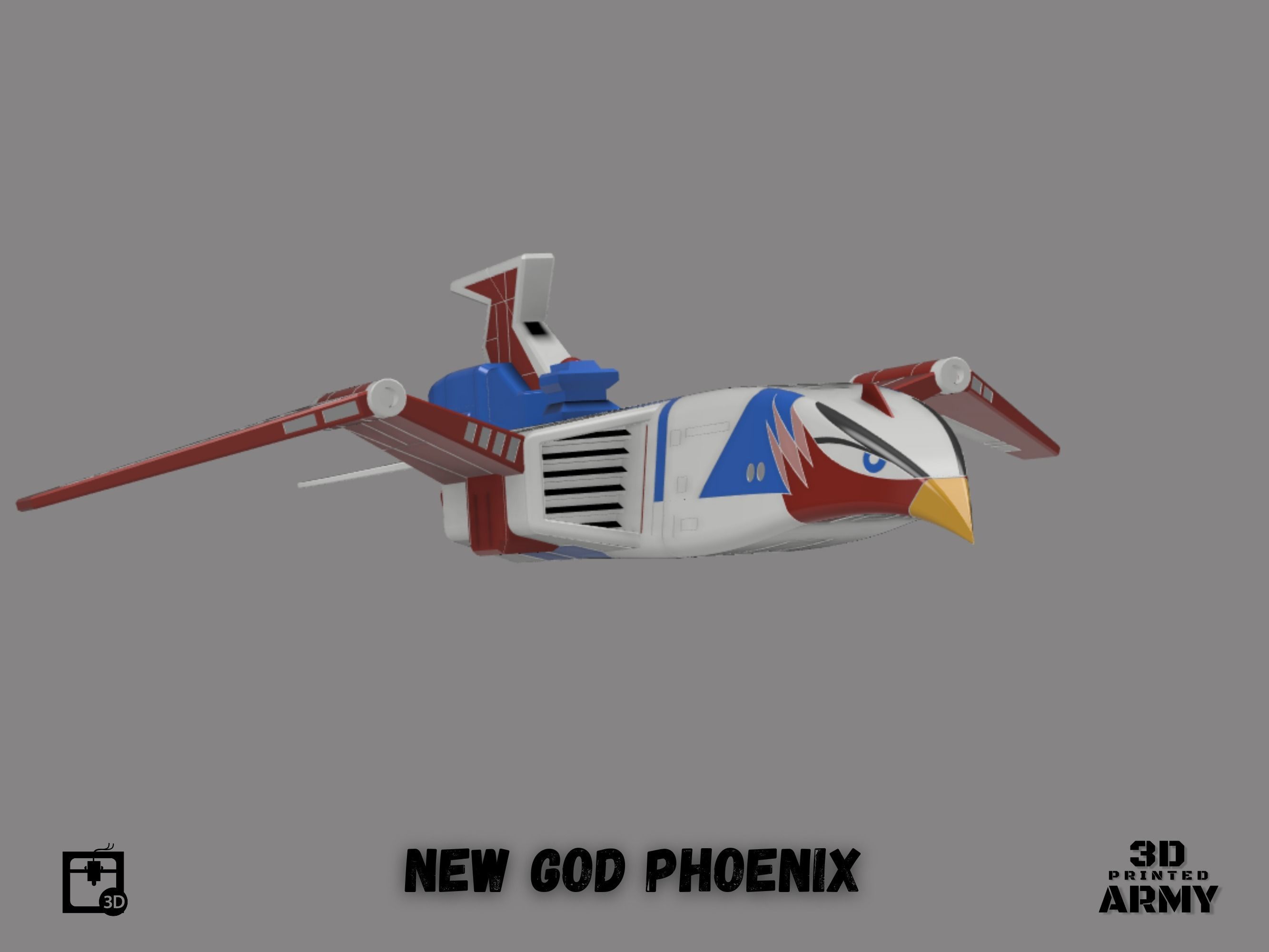 Gatchaman New  GOD PHOENIX starship - 3D printing model - STL  3D print model_12