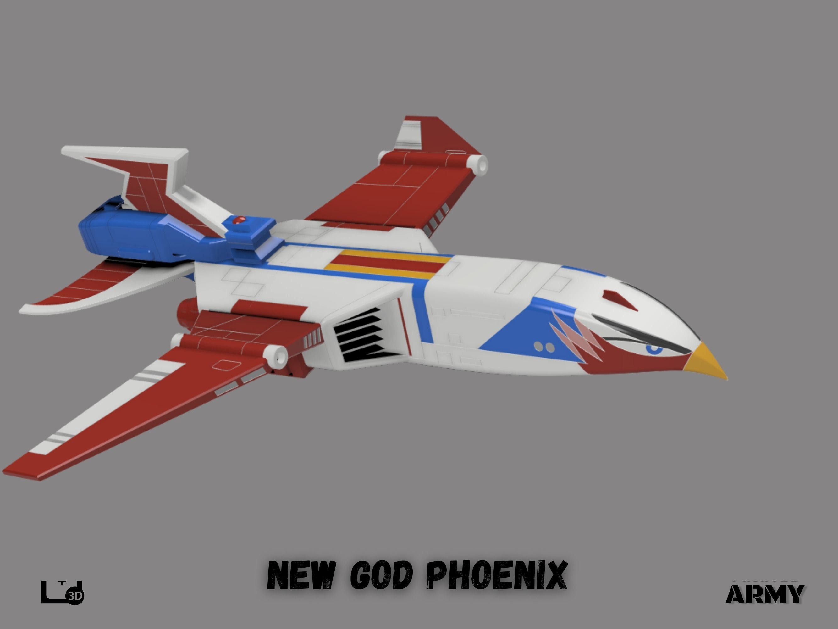 Gatchaman New  GOD PHOENIX starship - 3D printing model - STL  3D print model_10