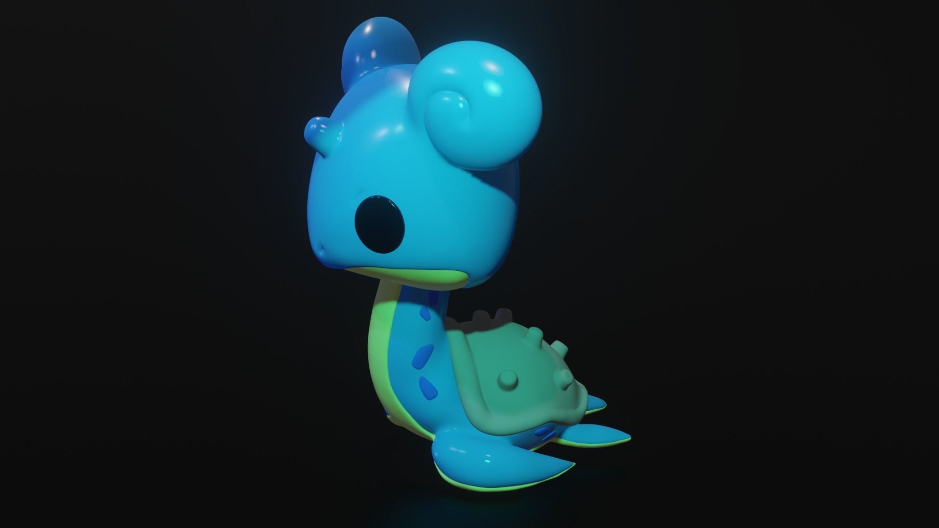 LAPRAS POKEMON - FUNKO POP FAN ART 3D print model_4
