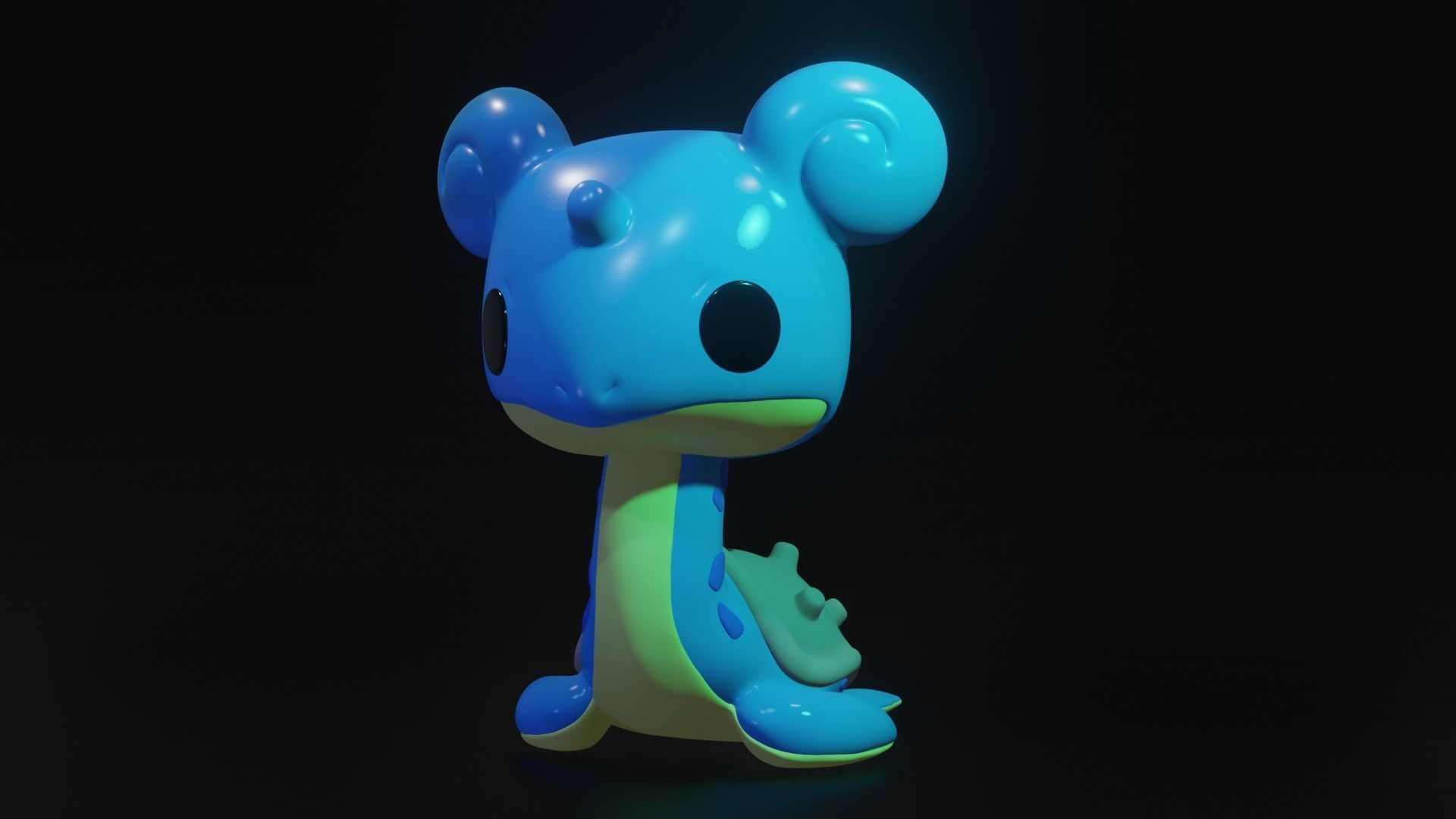 LAPRAS POKEMON - FUNKO POP FAN ART 3D print model_3