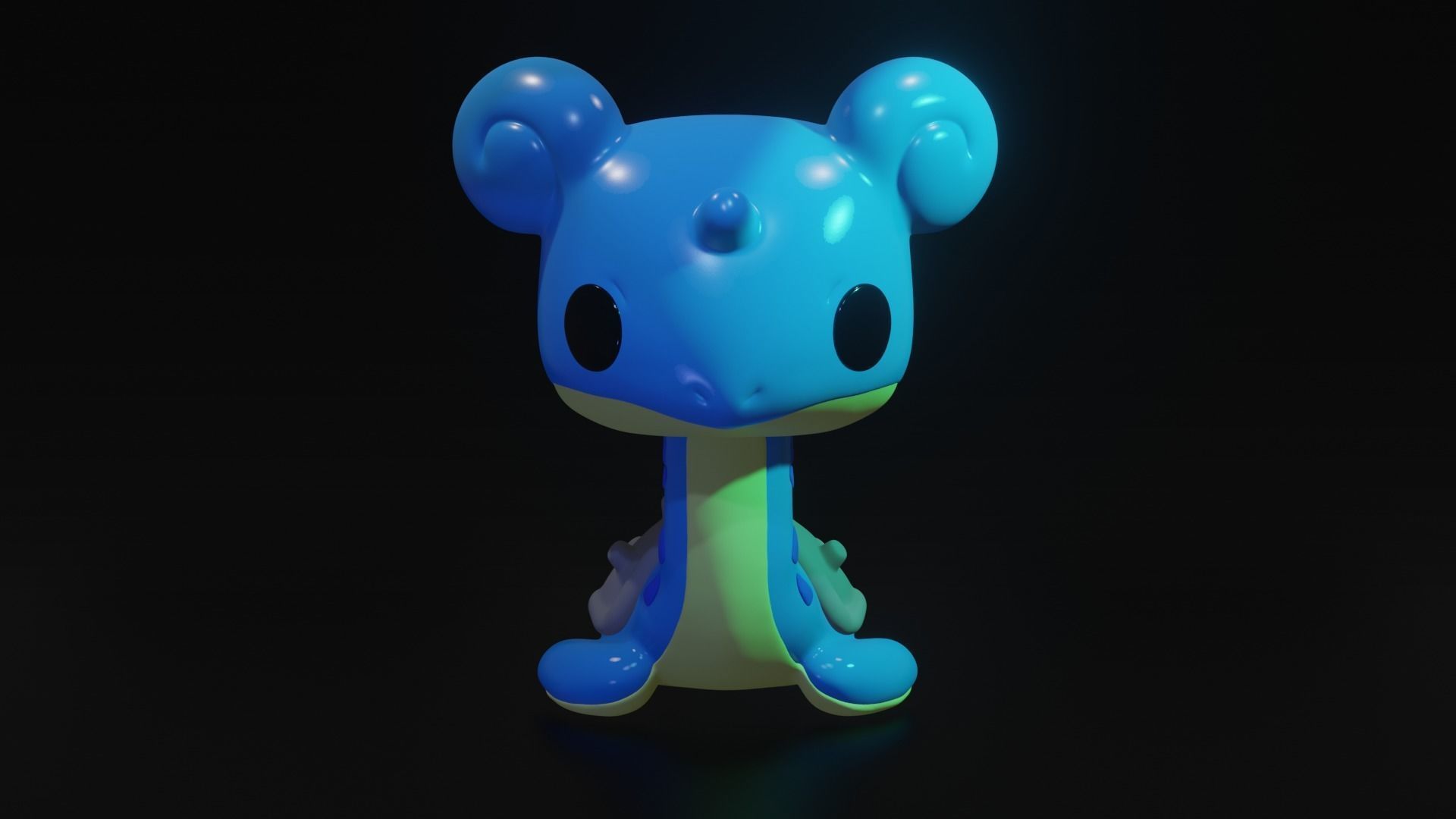 LAPRAS POKEMON - FUNKO POP FAN ART 3D print model_2