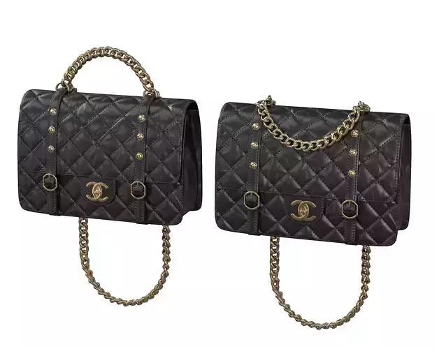 Vintage Flap Bag Aged Calfskin Black