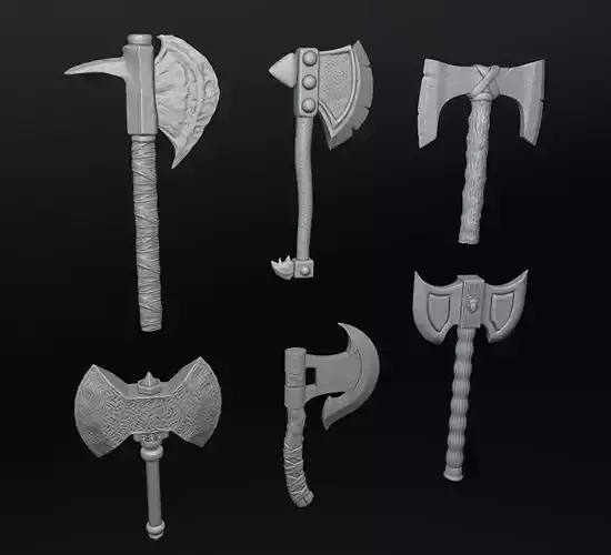 Viking Axes Pack 3D print model