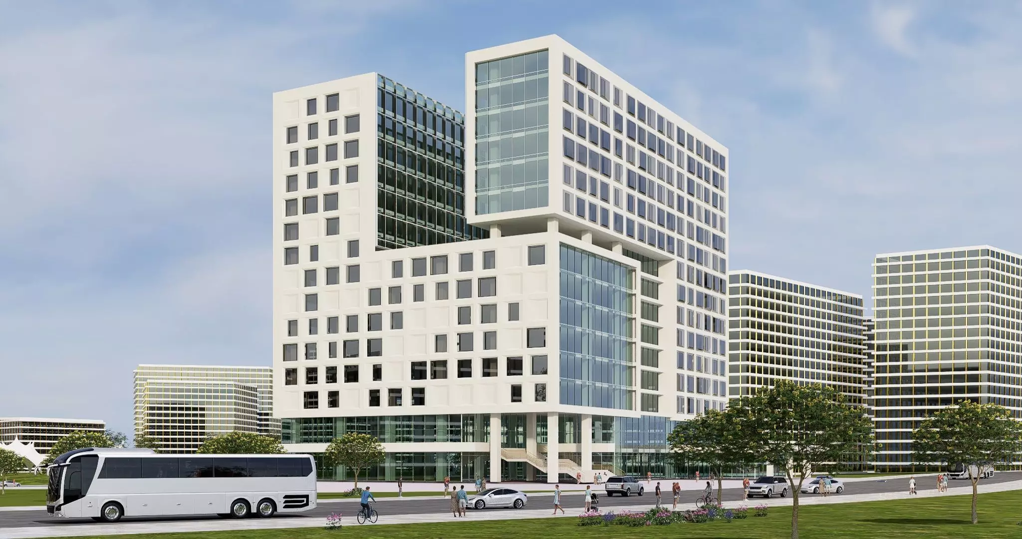 Hospital Building CM19 3D model_0