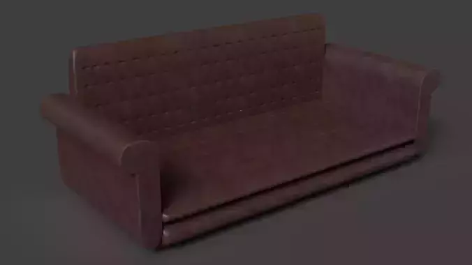 stylized leather sofa