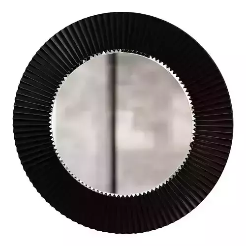 Round decorative wall mirror macrame in boho style