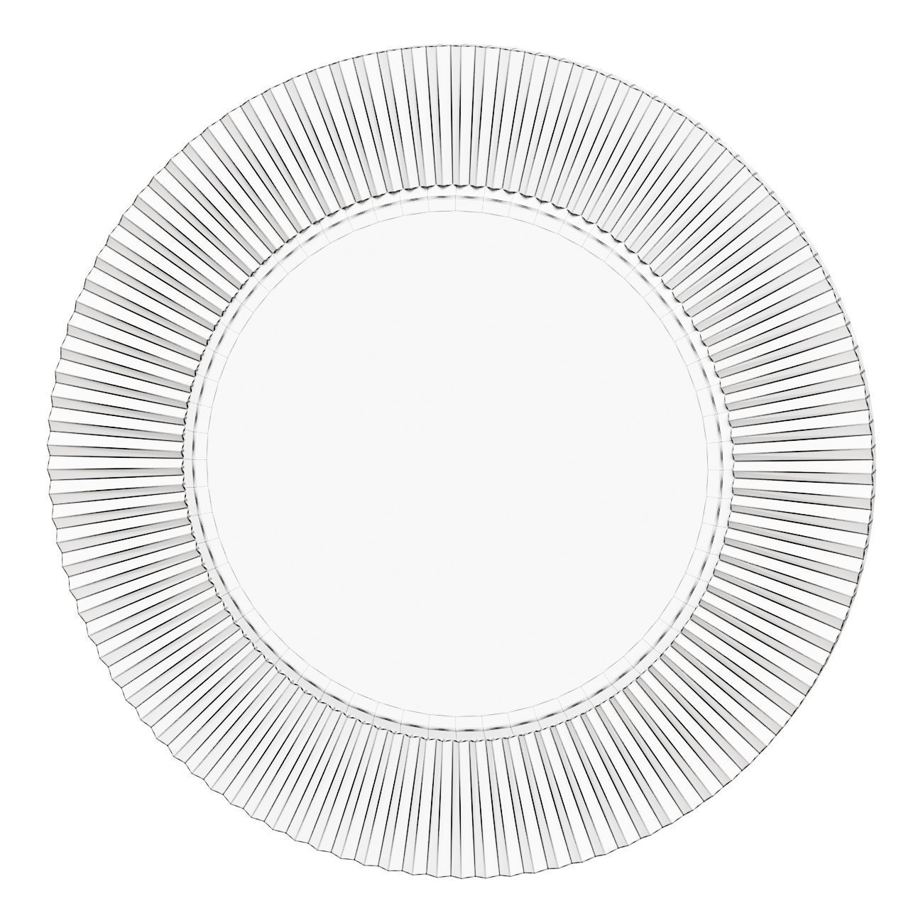 Round decorative wall mirror macrame in boho style 3D model_1