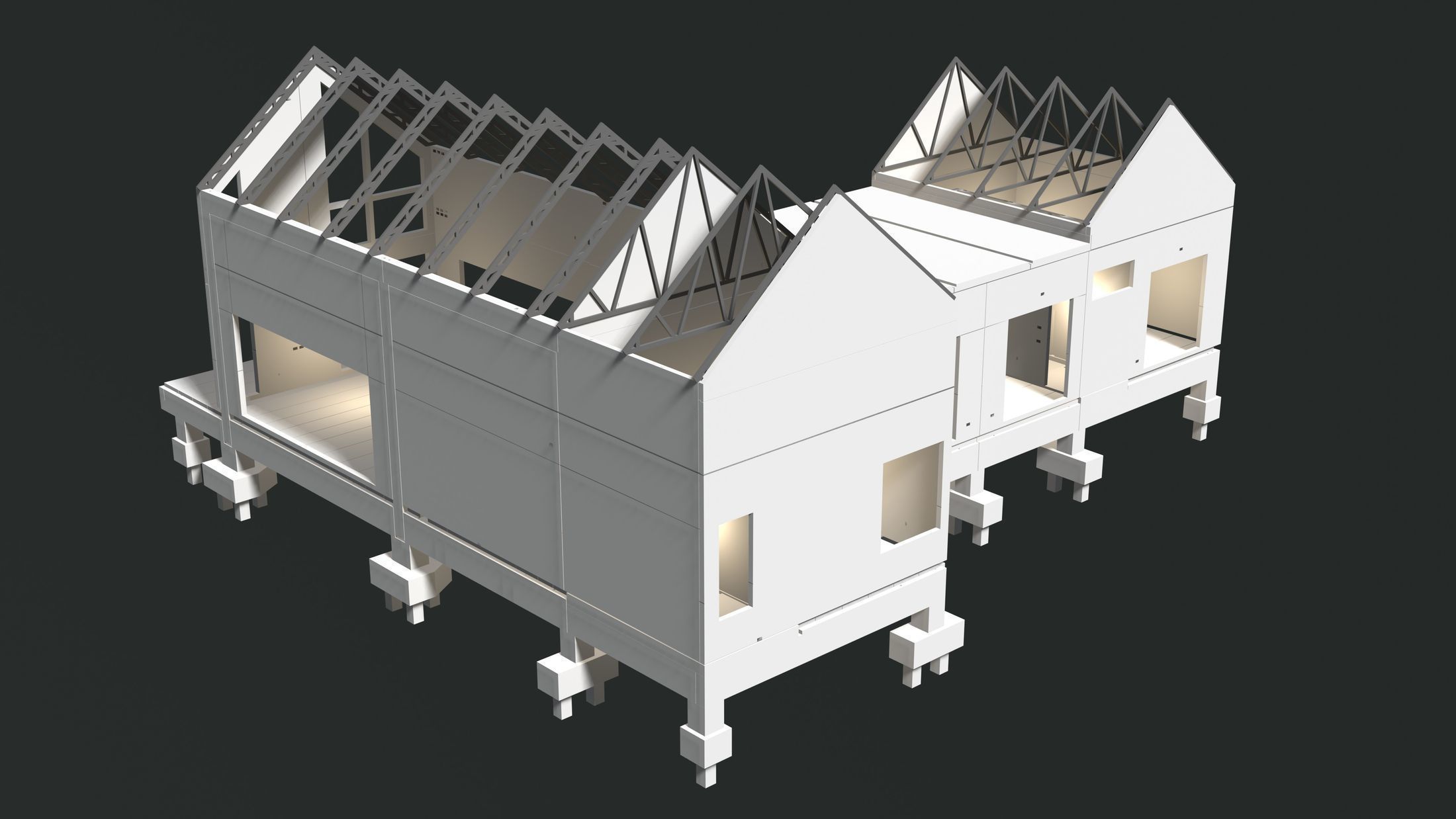 Precast house structure 3D model_4