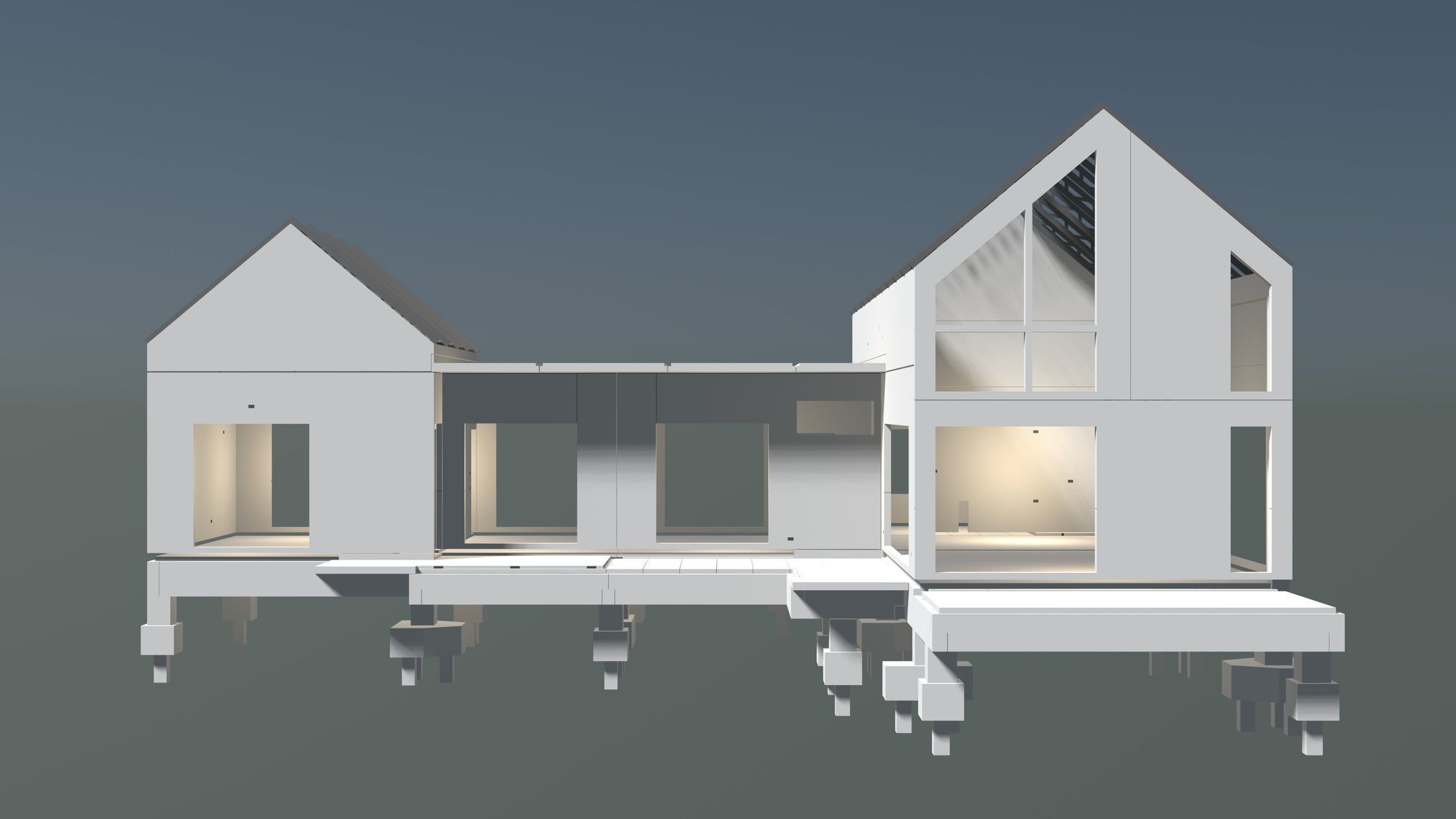 Precast house structure 3D model_2
