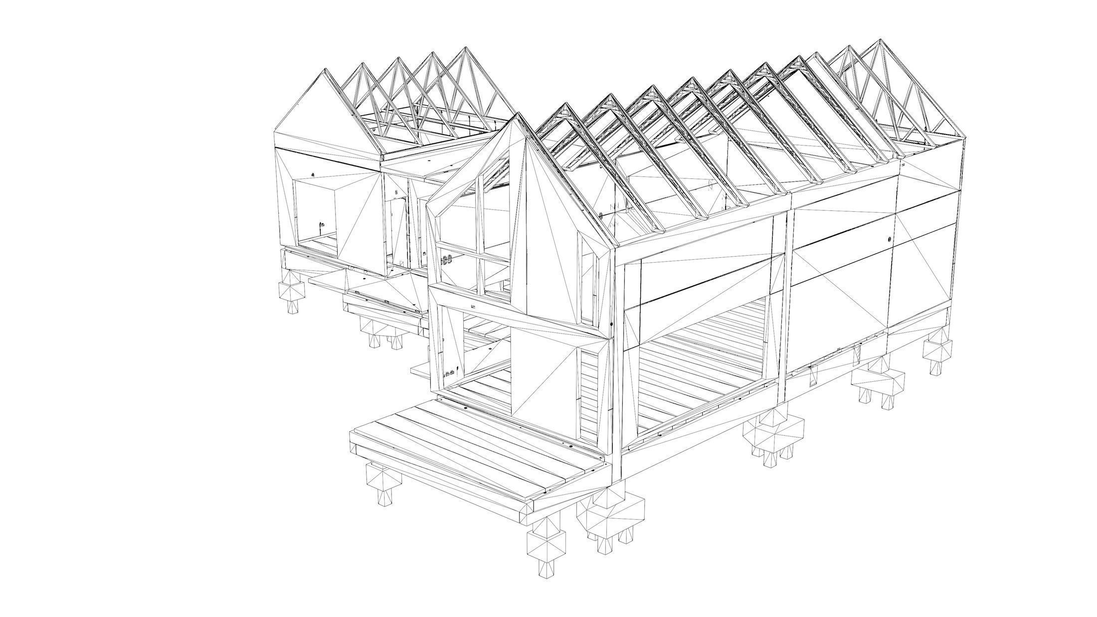 Precast house structure 3D model_11