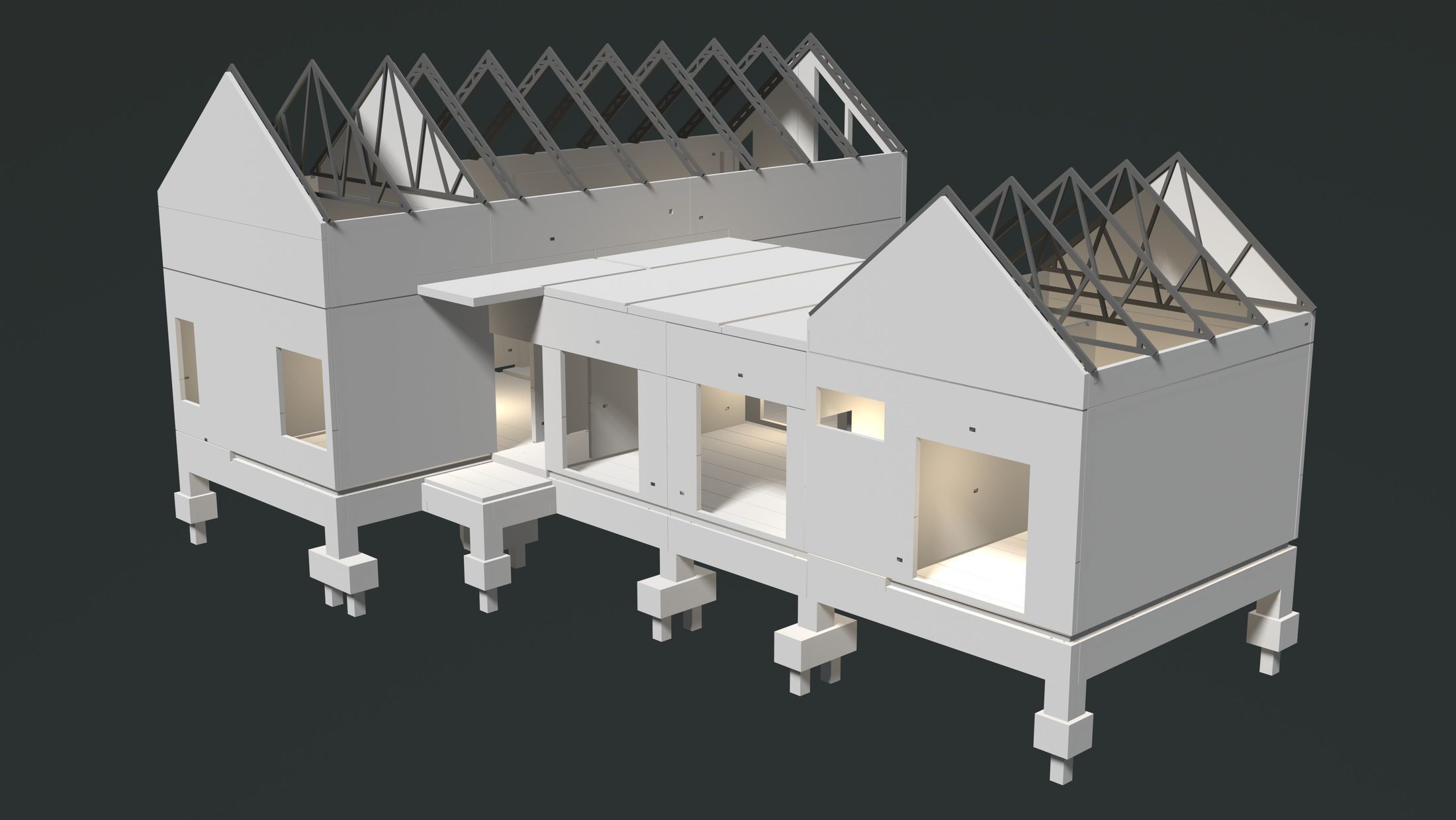 Precast house structure 3D model_6