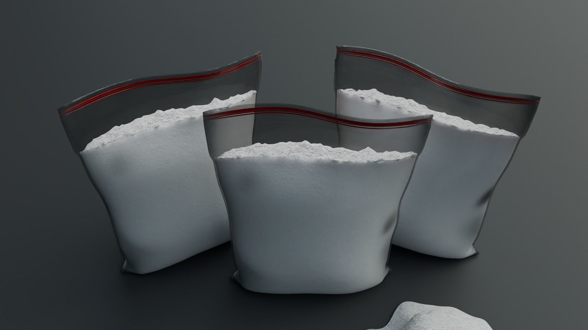 Cocaine and Bag with 4K Textures Low-poly 3D model_10