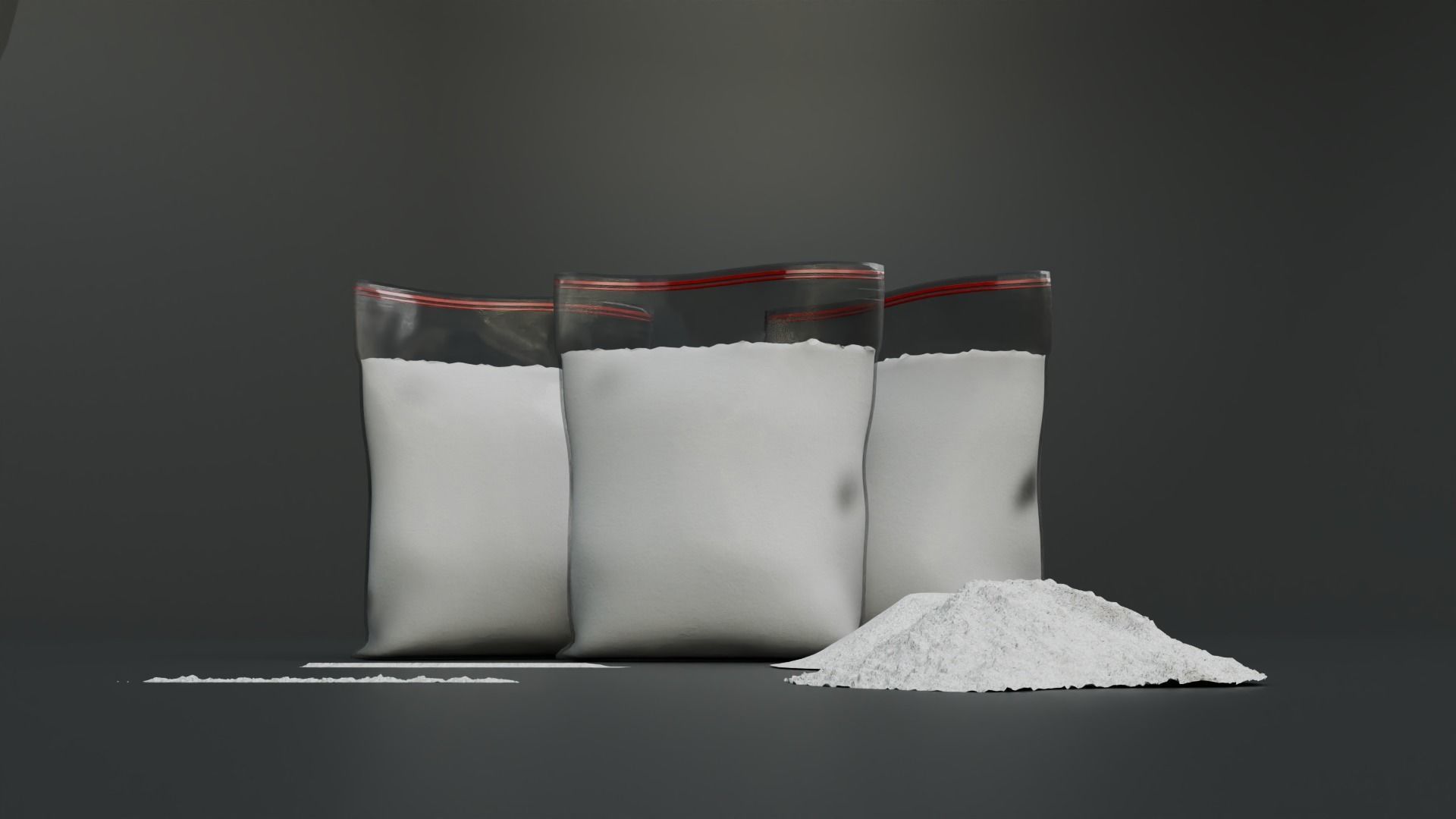 Cocaine and Bag with 4K Textures Low-poly 3D model_7