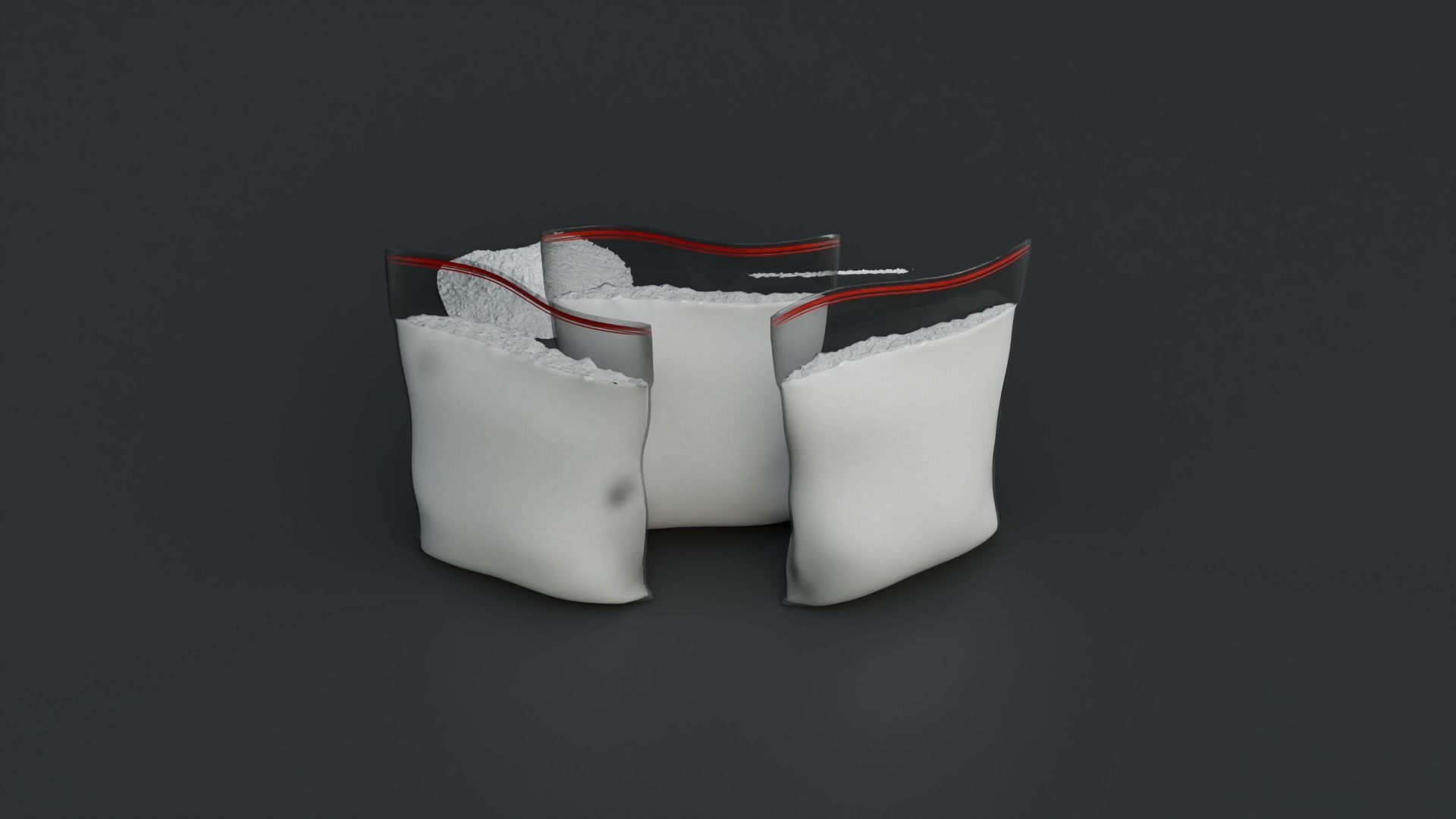 Cocaine and Bag with 4K Textures Low-poly 3D model_5