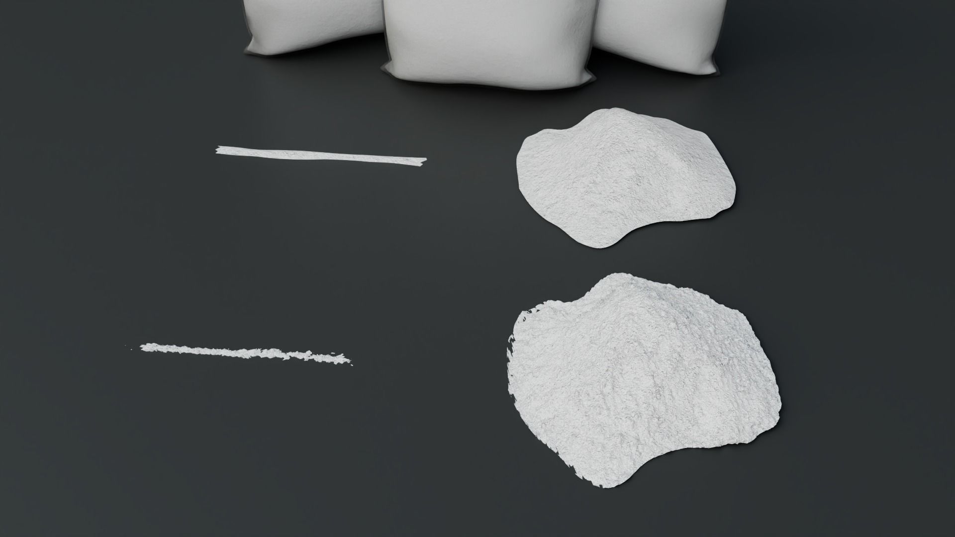 Cocaine and Bag with 4K Textures Low-poly 3D model_9