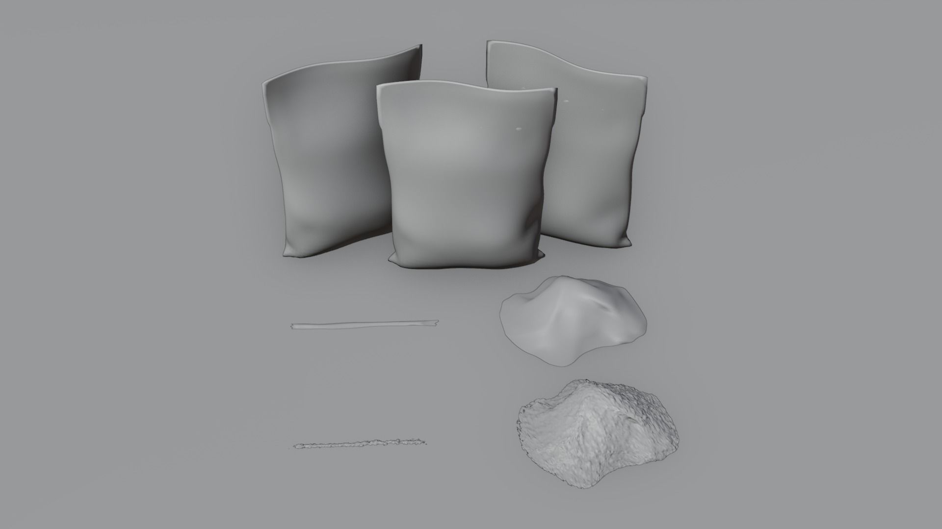Cocaine and Bag with 4K Textures Low-poly 3D model_3