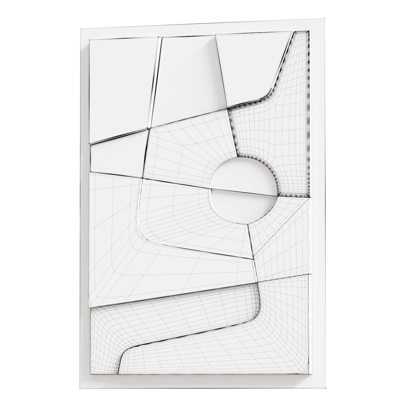 Panel Painting minimalism plaster 3D model_1