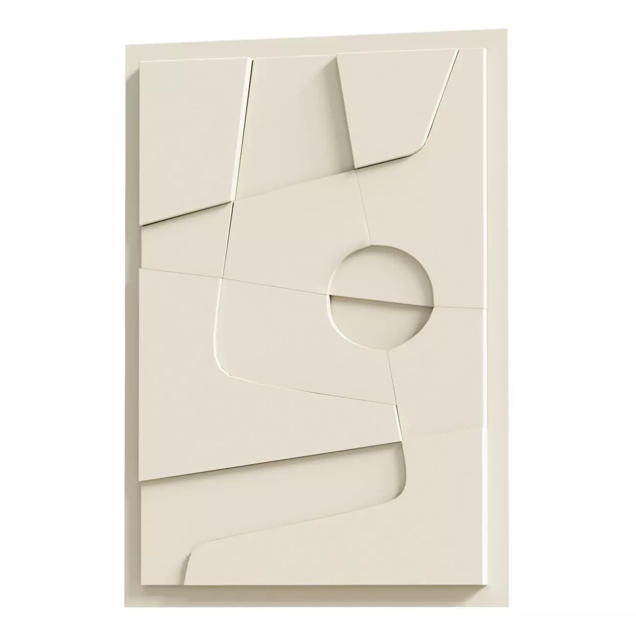 Panel Painting minimalism plaster 3D model_0