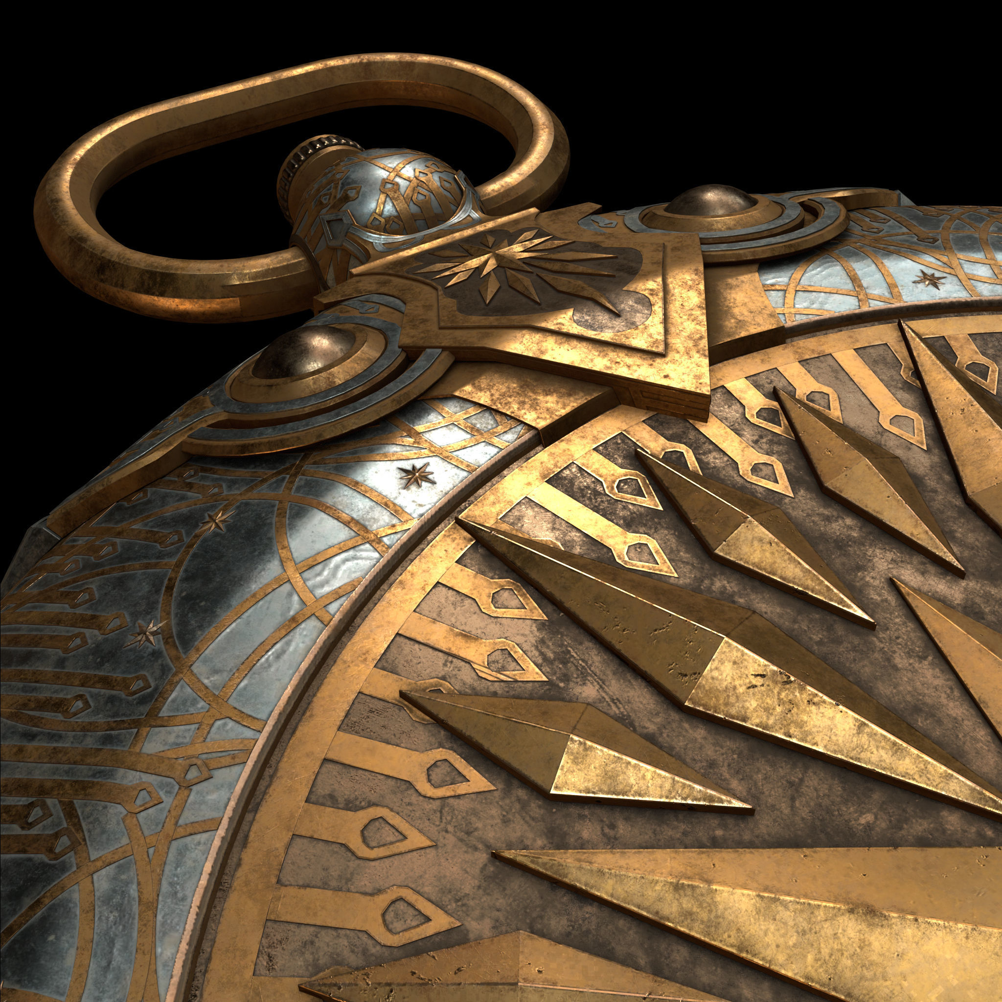 Decorated Compass 3D model_8