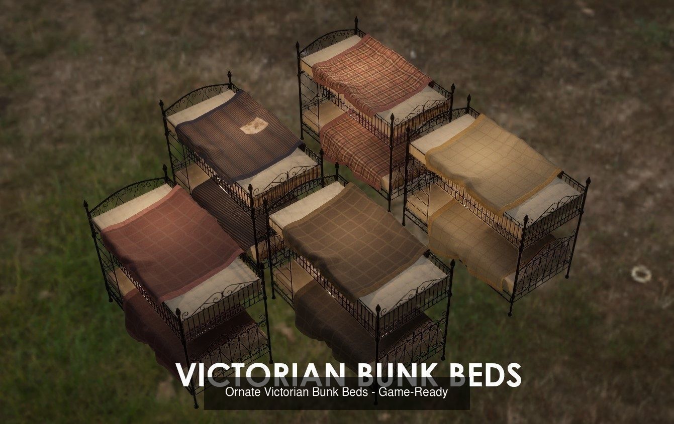 Vintage Victorian Furniture Pack - 4K PBR 3D Model Collection_4