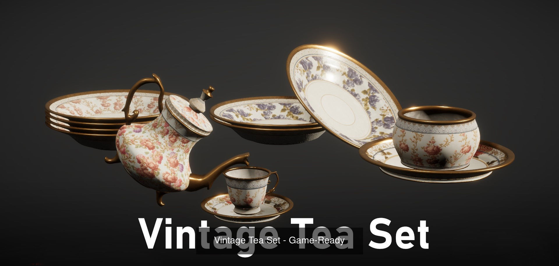 Vintage Victorian Furniture Pack - 4K PBR 3D Model Collection_1