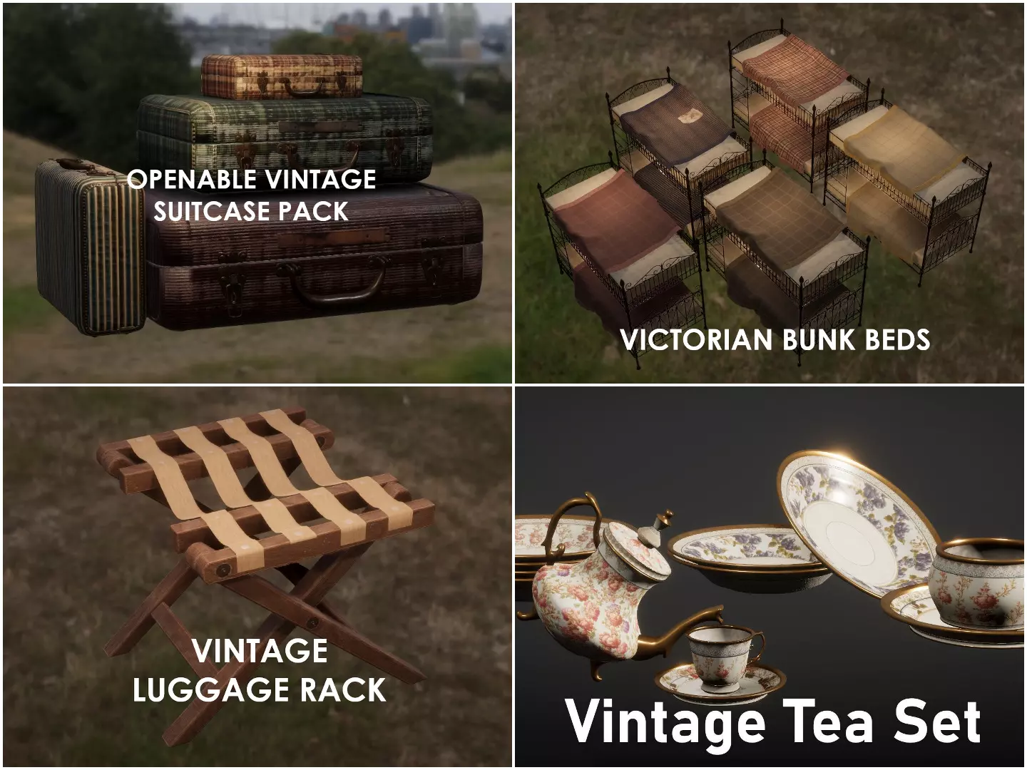 Vintage Victorian Furniture Pack - 4K PBR 3D Model Collection_0