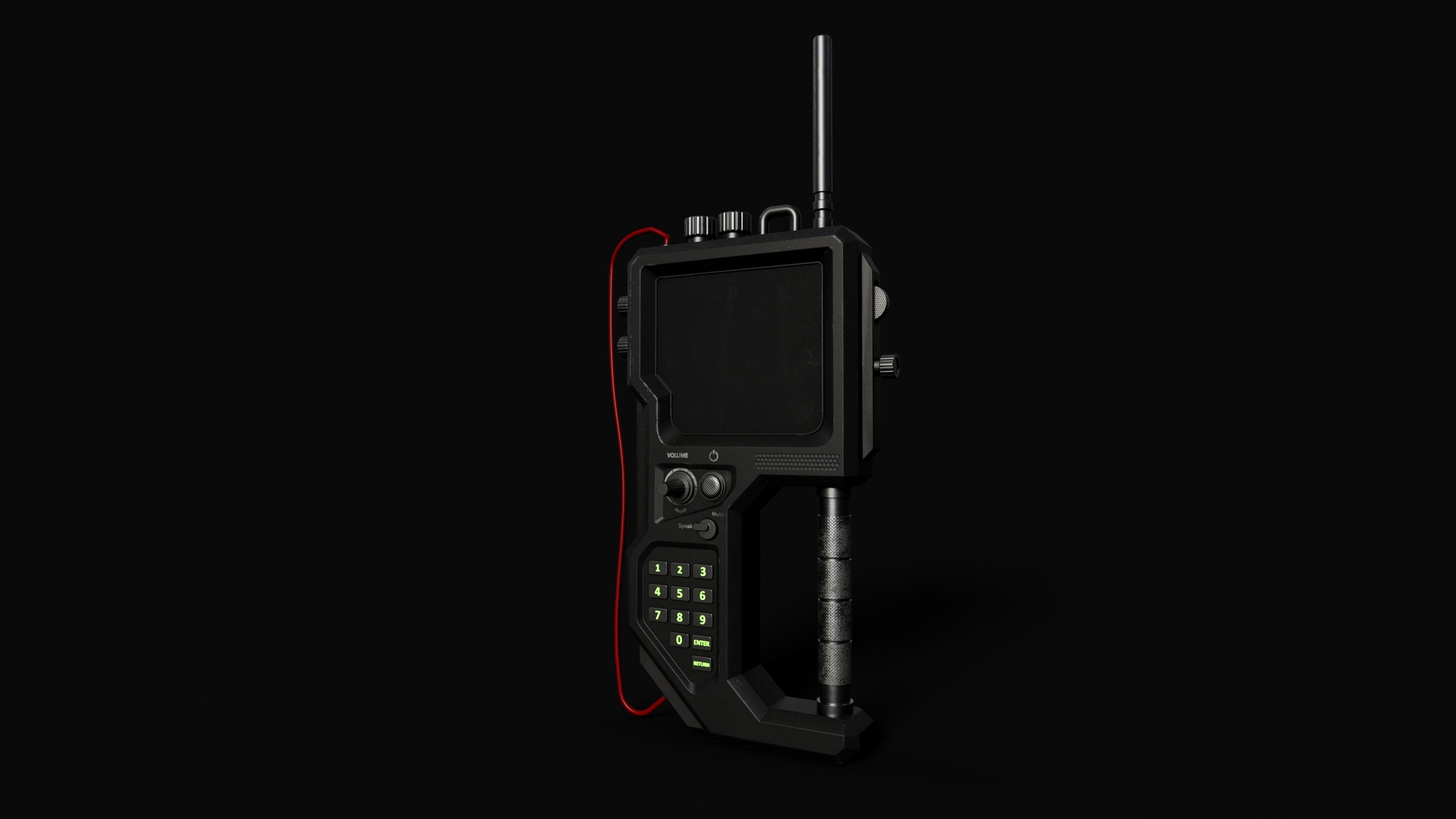 Low-Poly Walkie-Talkie Game Asset Free low-poly 3D model_2
