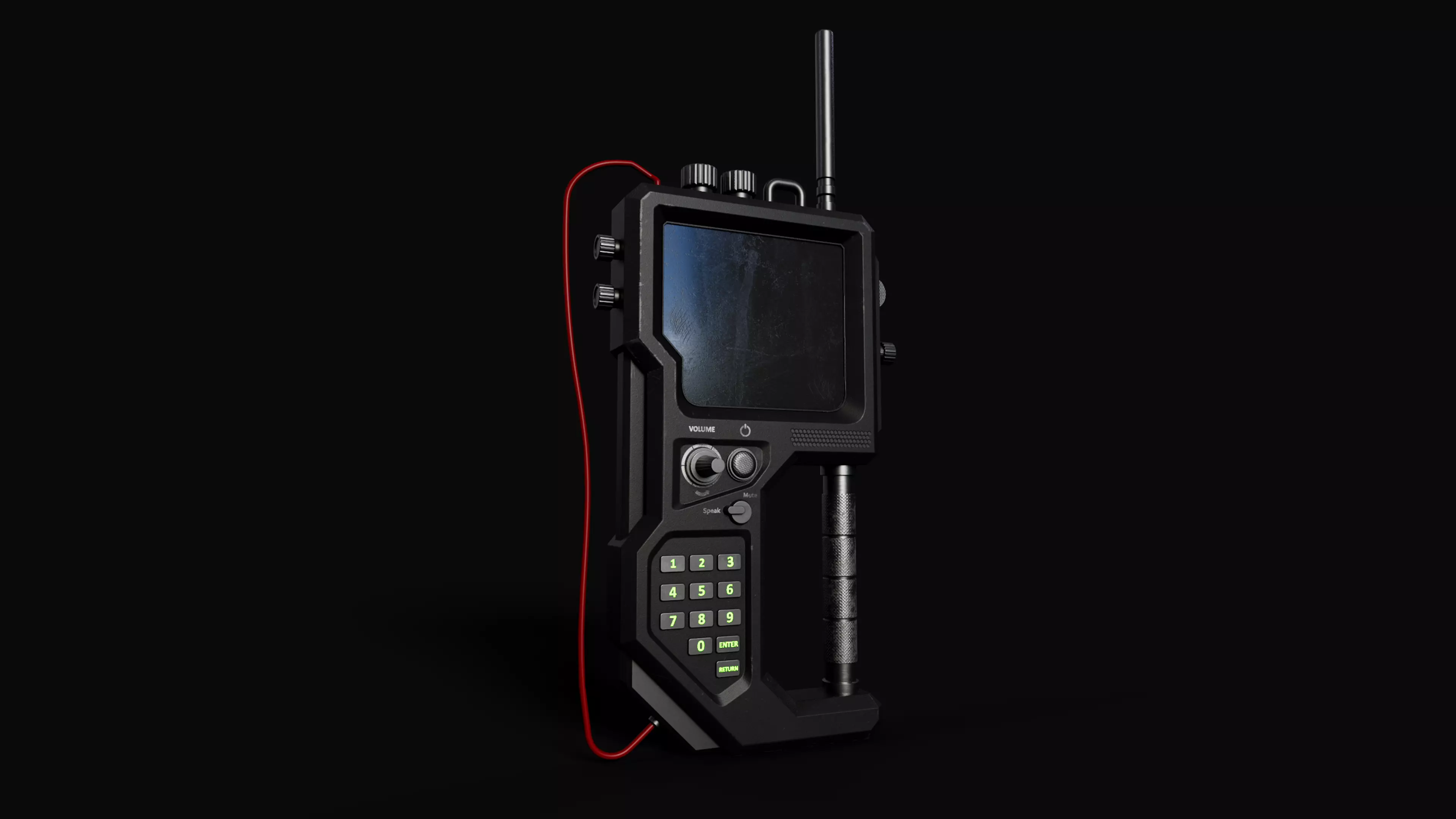 Low-Poly Walkie-Talkie Game Asset Free low-poly 3D model_0