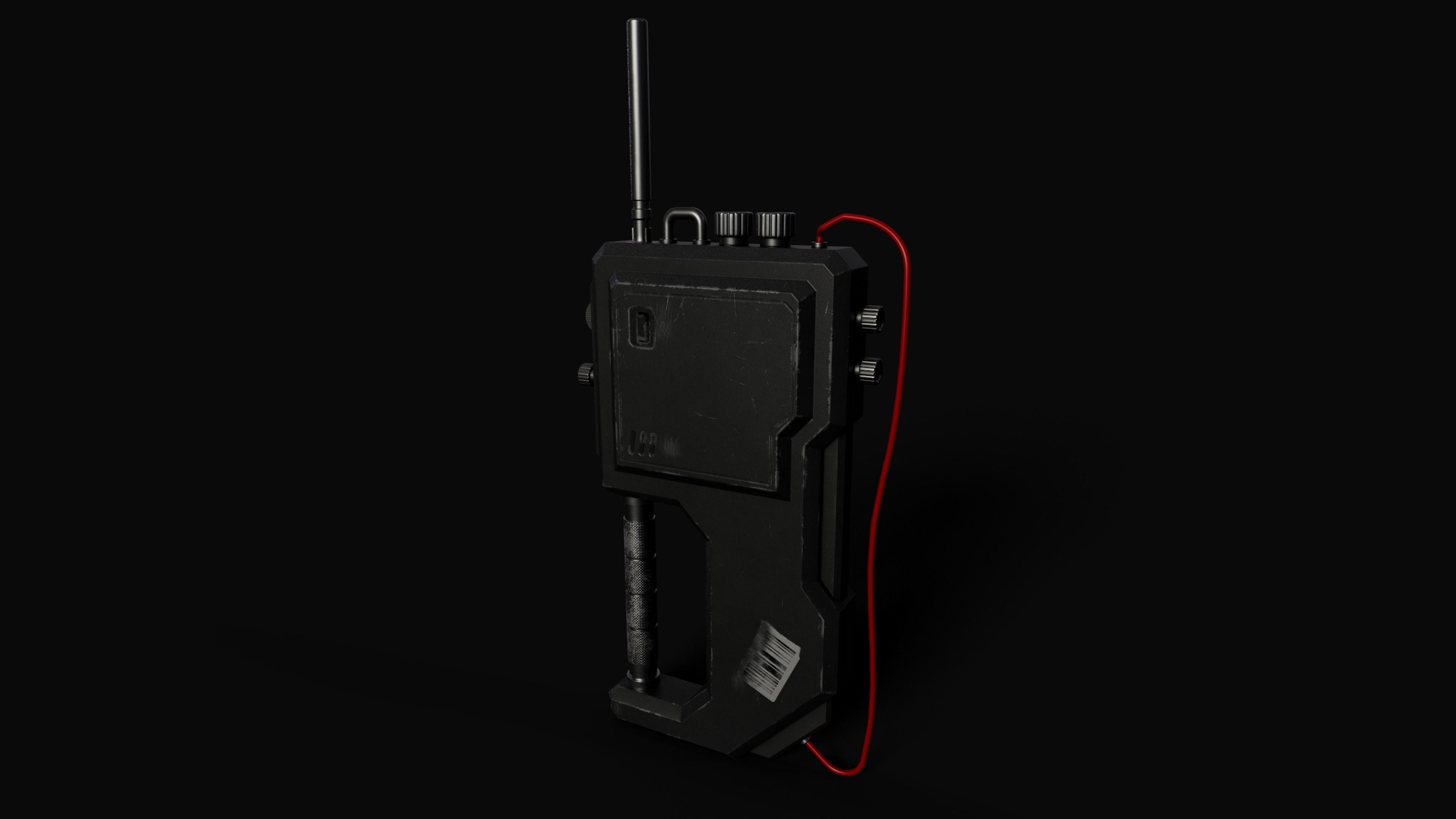 Low-Poly Walkie-Talkie Game Asset Free low-poly 3D model_4