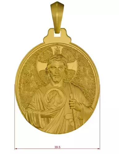 Jesus Pendant 3D print model