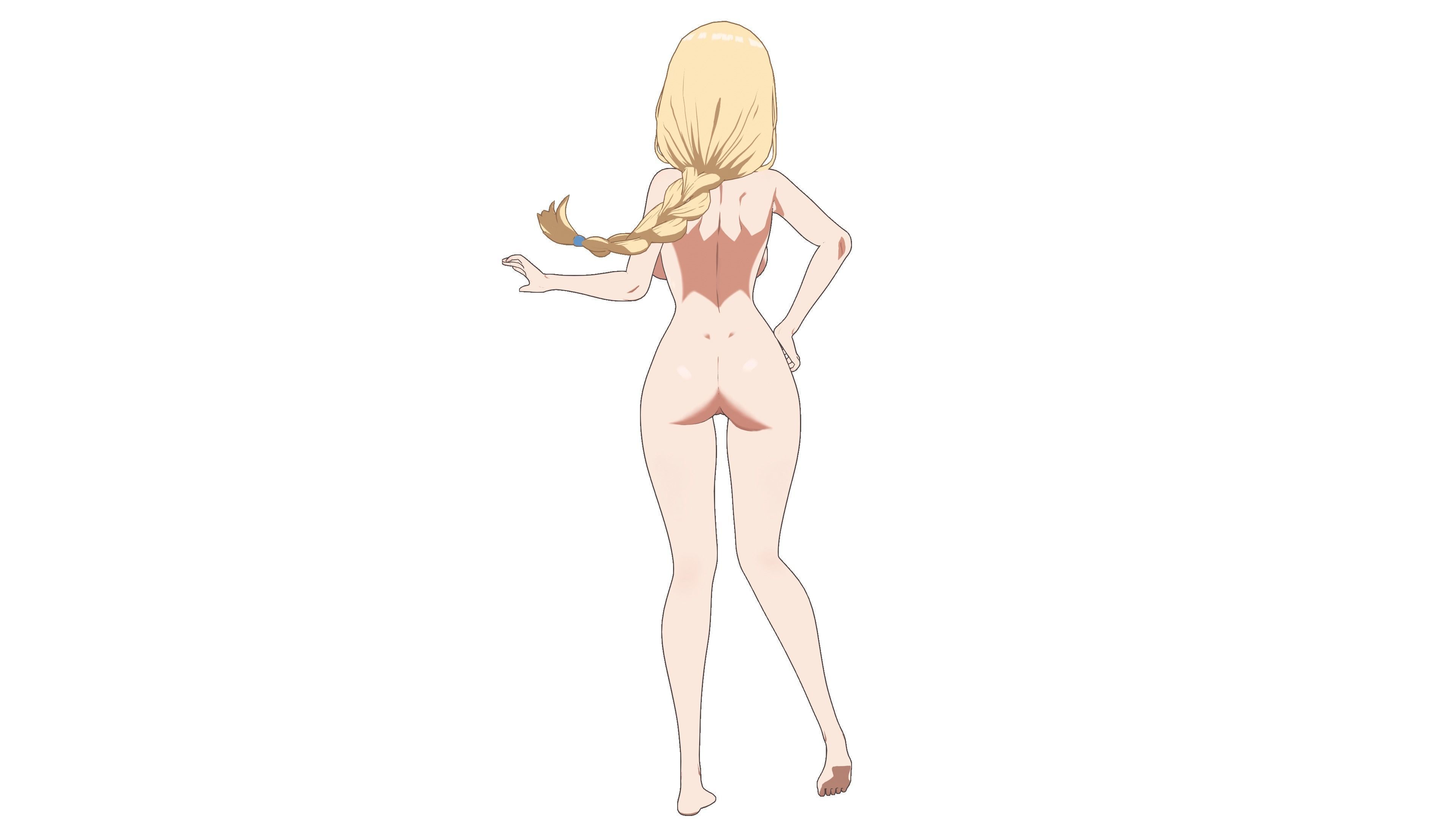 Anime Female Character in Bikini - 3D Model Low-poly 3D model_22