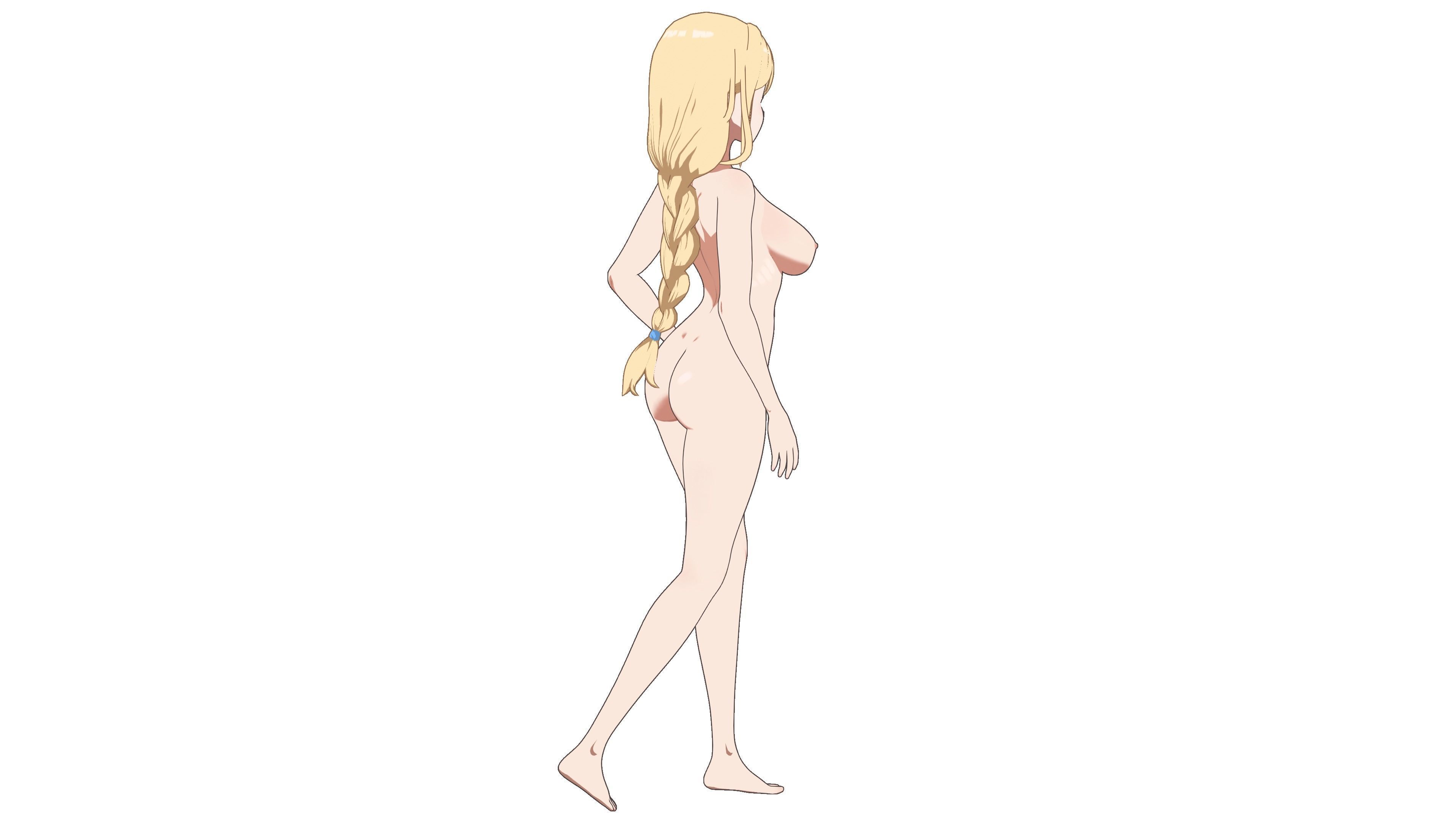 Anime Female Character in Bikini - 3D Model Low-poly 3D model_24