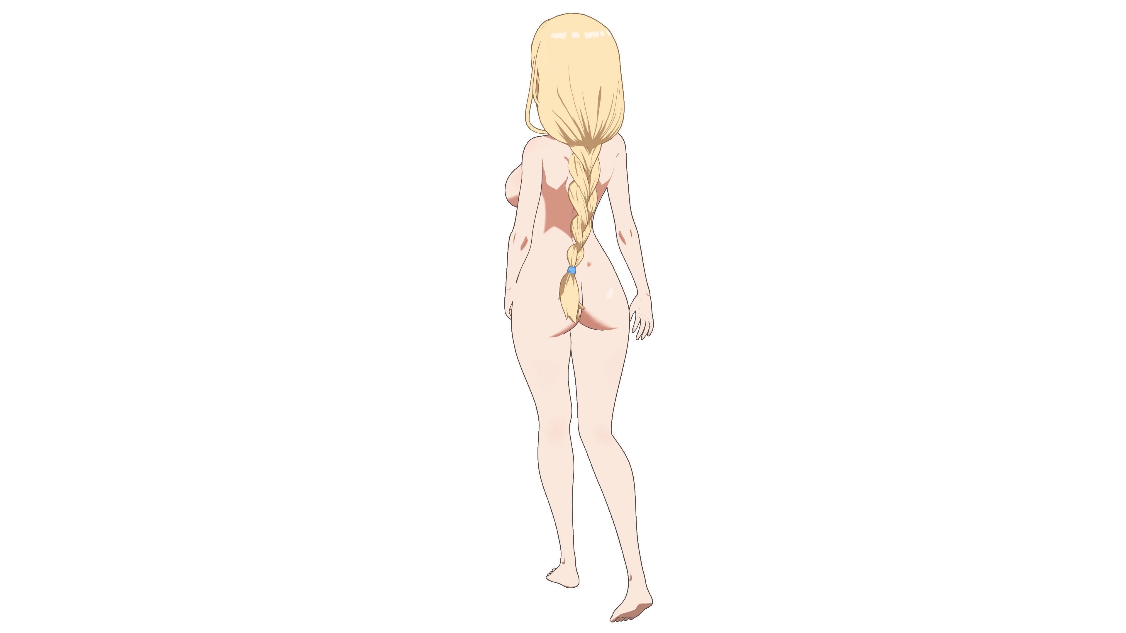 Anime Female Character in Bikini - 3D Model Low-poly 3D model_21