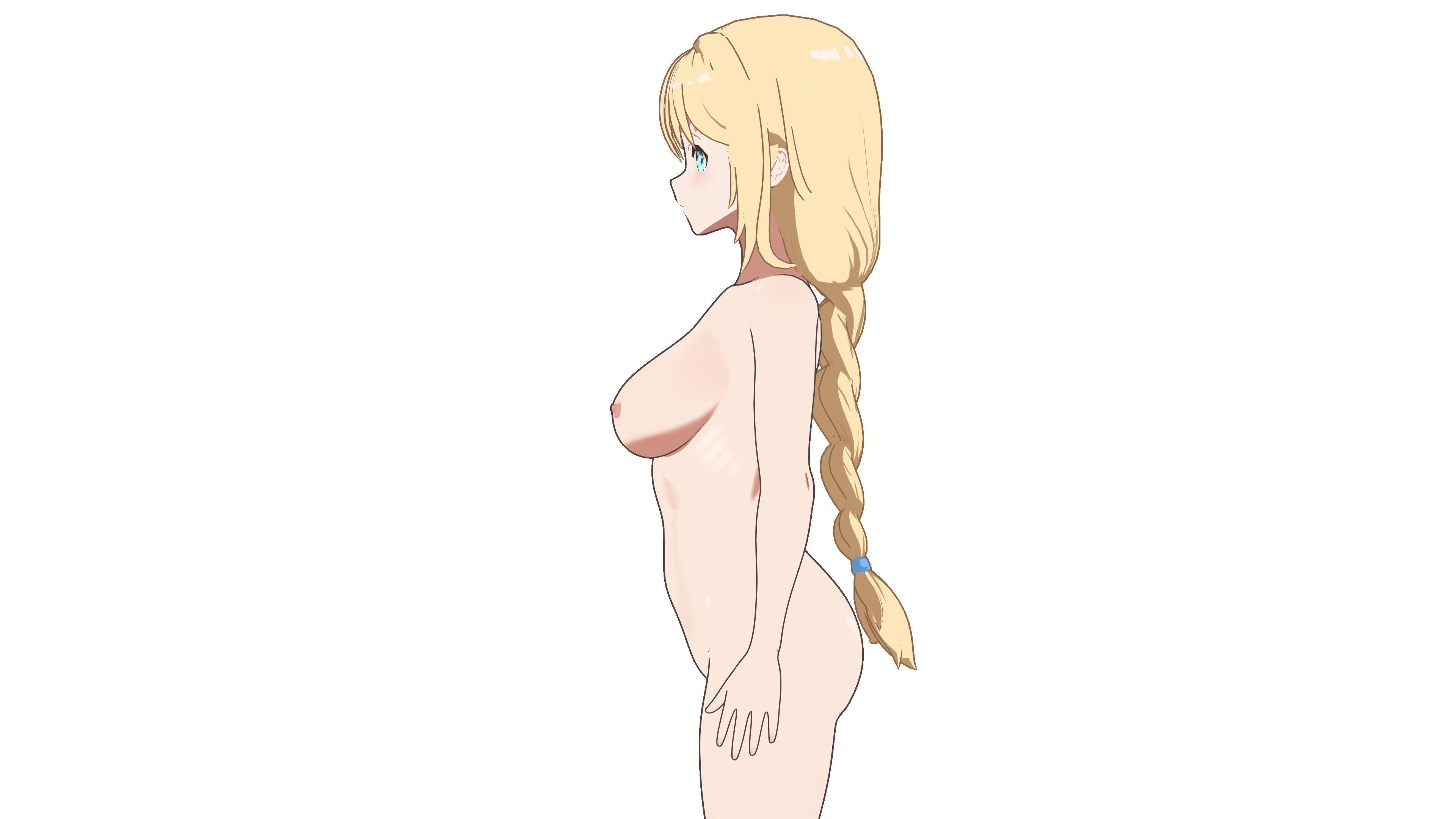 Anime Female Character in Bikini - 3D Model Low-poly 3D model_18