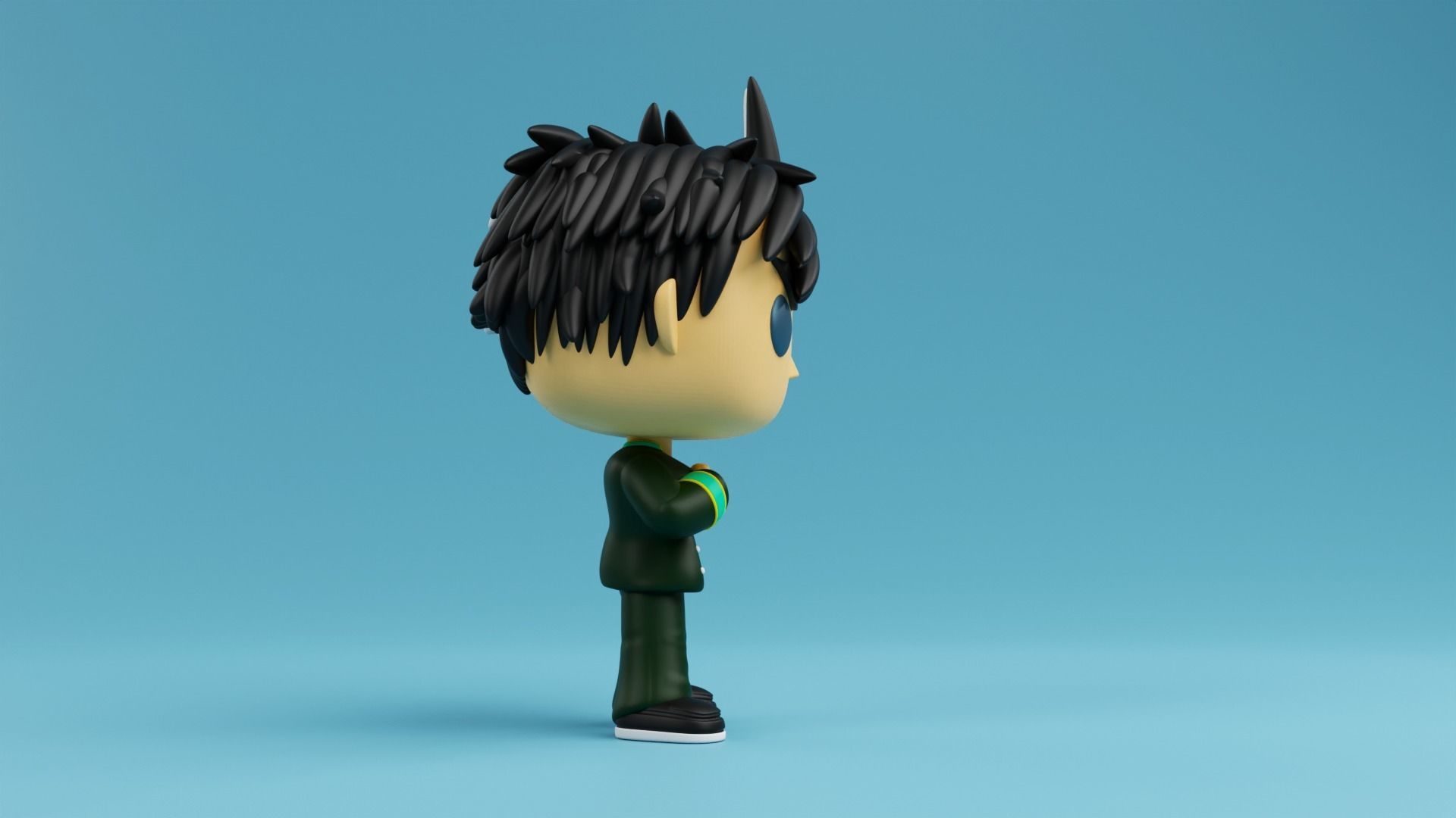 Haruka Sakura Funko model from the Anime Wind Breaker 3D print model_3