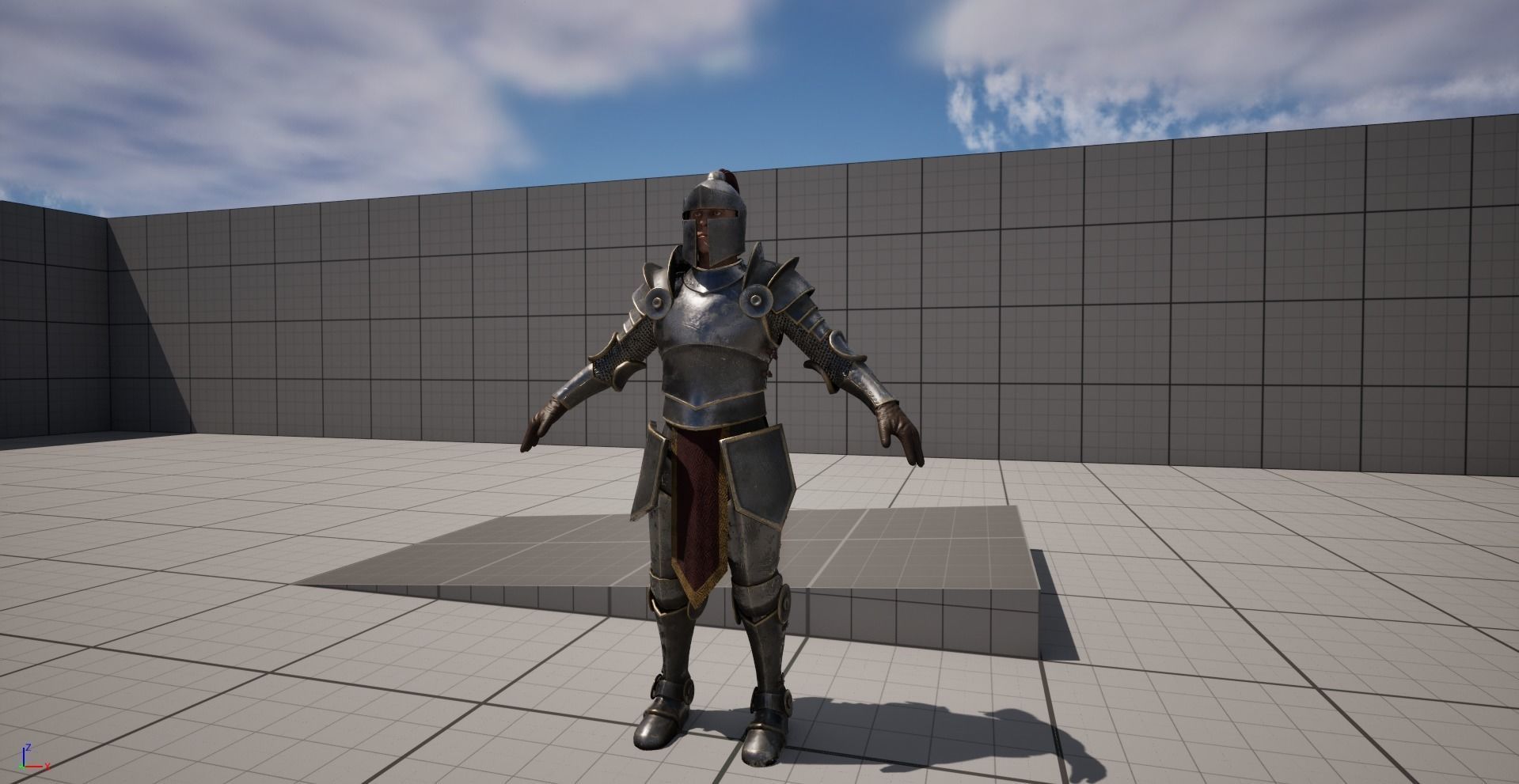 Hero Knight Low-poly 3D model_3