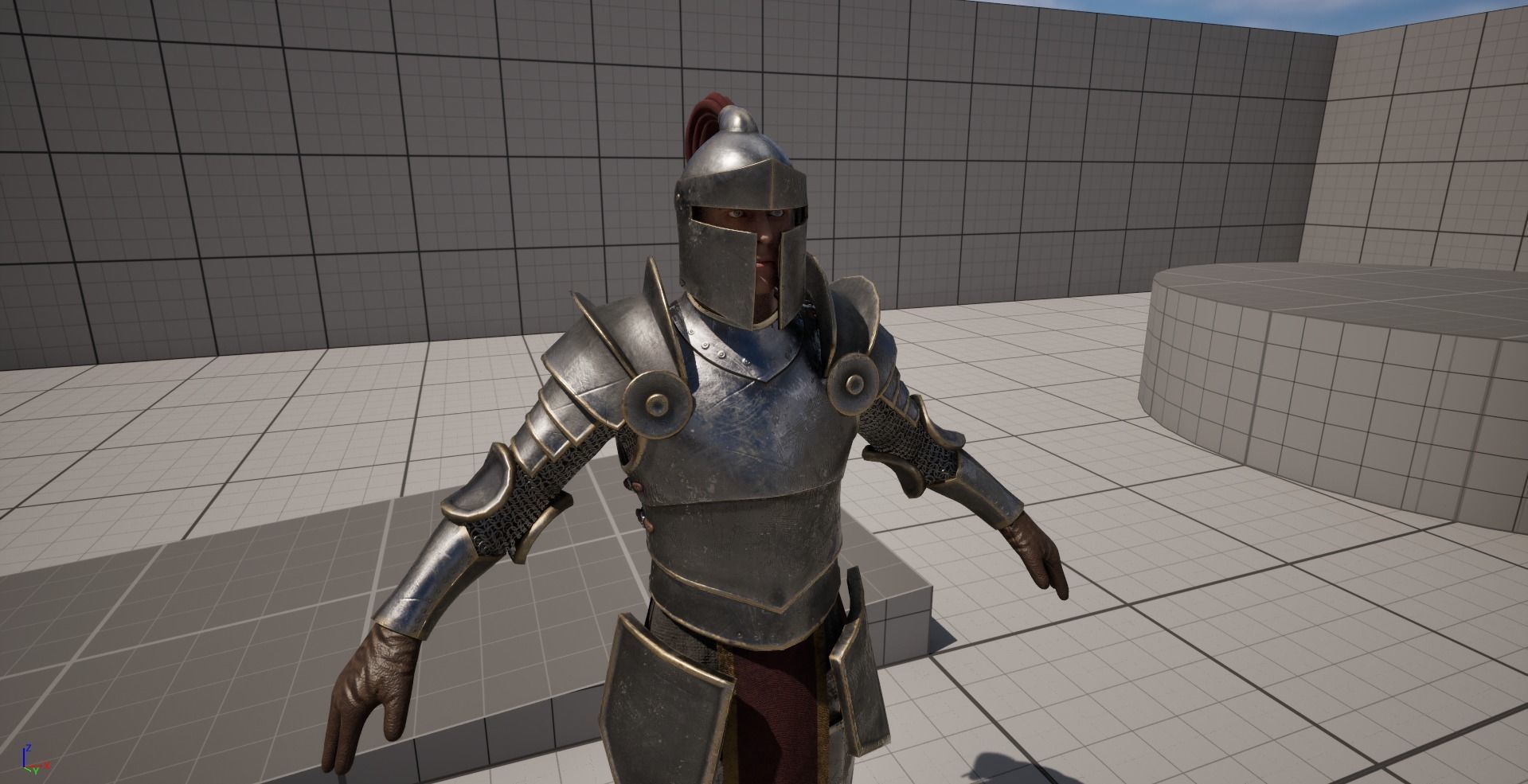 Hero Knight Low-poly 3D model_1