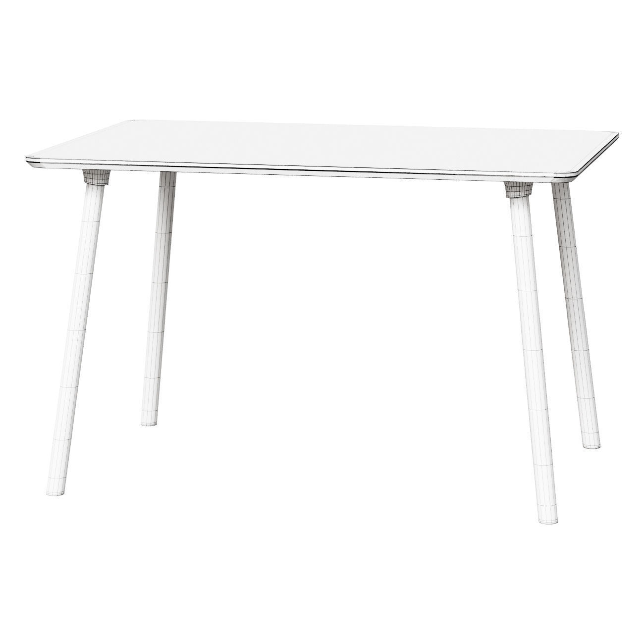 Copine rectangular dining table 120x80 3D model_1