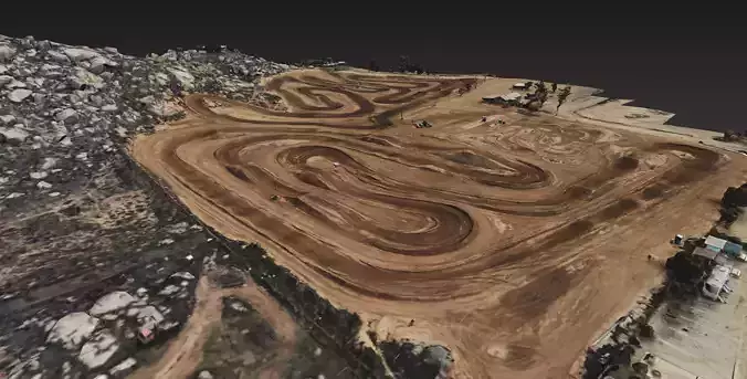 Perris Raceway Motocross Track 3D Photogrammetry Scan 3D model