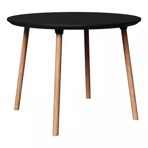 Morton Dining Table 100 cm Melamine Black