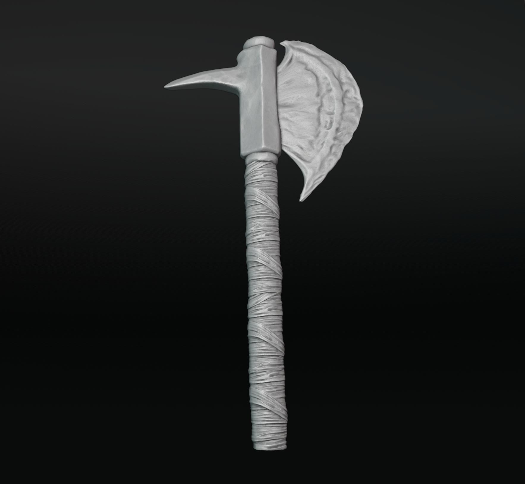 Viking Axe 2 3D print model_5