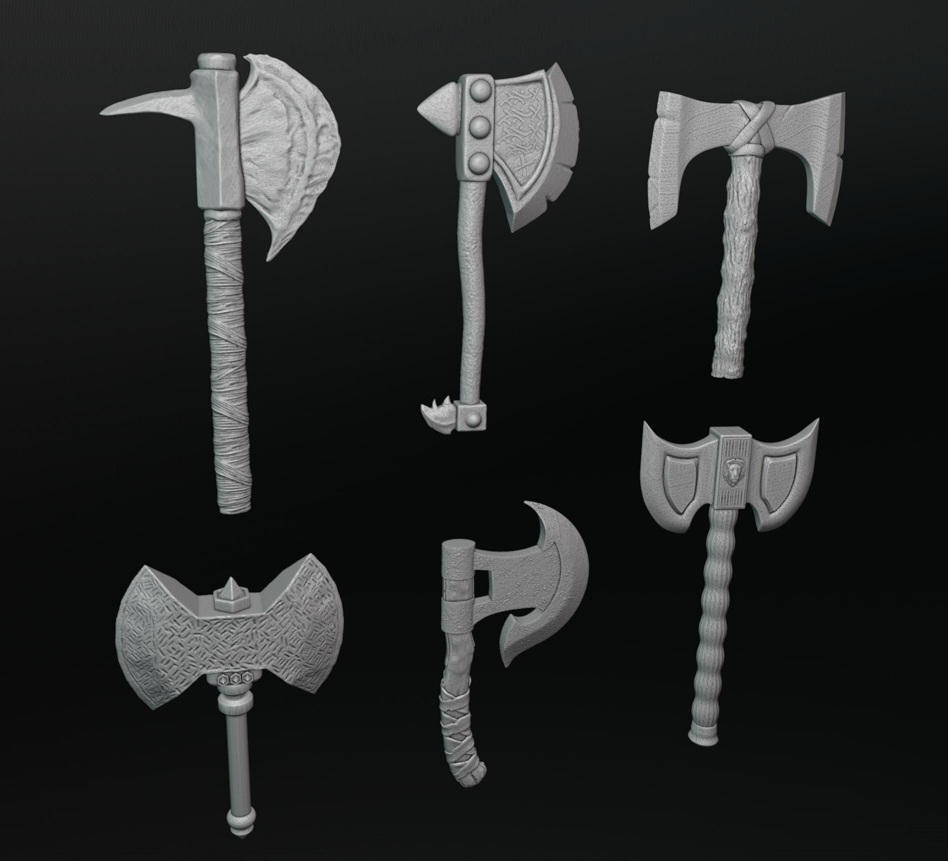 Viking Axe 2 3D print model_9