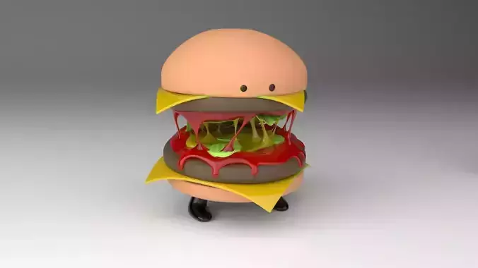 HAMBURGUESA - BURGUER - HAMBURGUER 3D