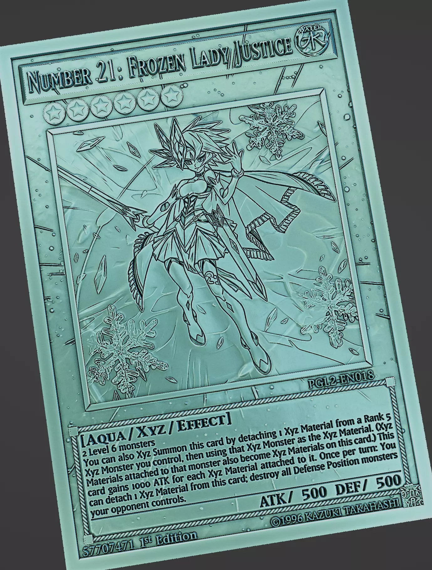 NUMBER 21 FROZEN LADY JUSTICE - YU-GI-OH 3D print model
