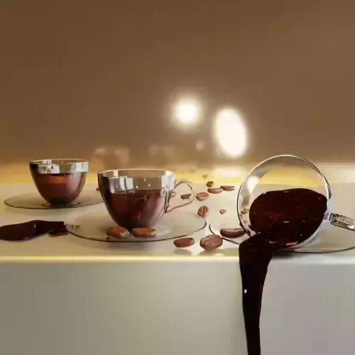 3D Realistic Coffee Concept COFFEE TIME 